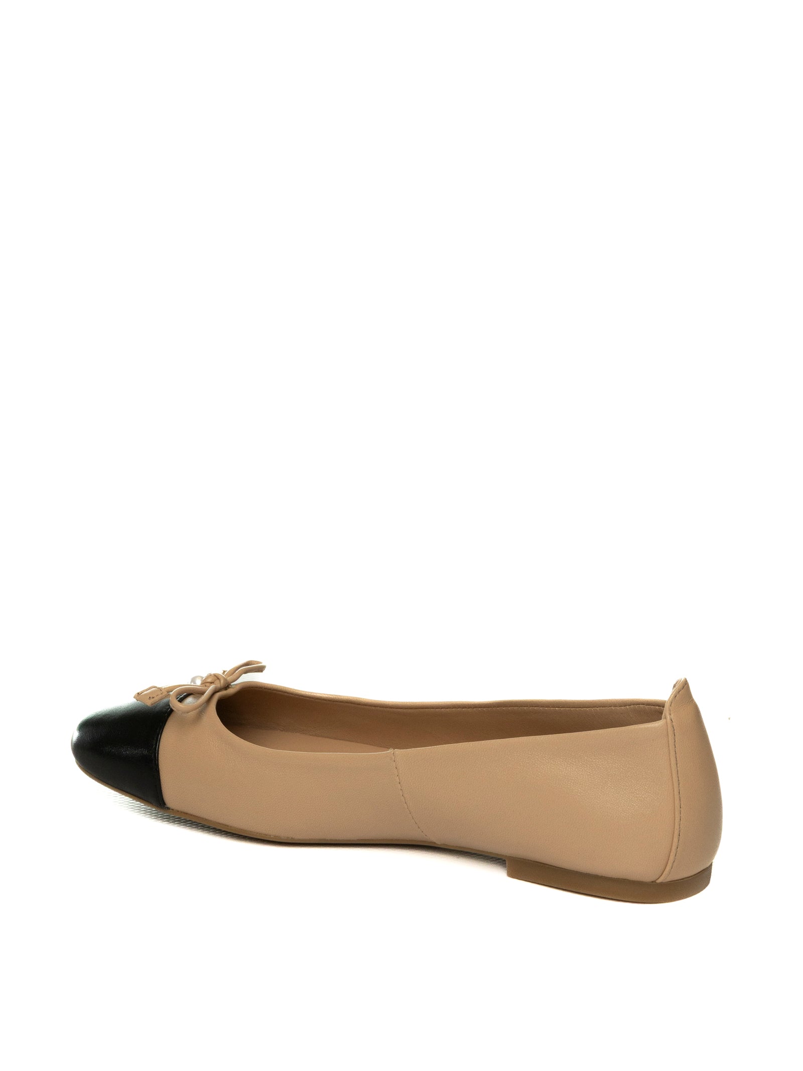 UNISA Ballerina pelle nude/nero BELLE PELLE-SKIN/BLK