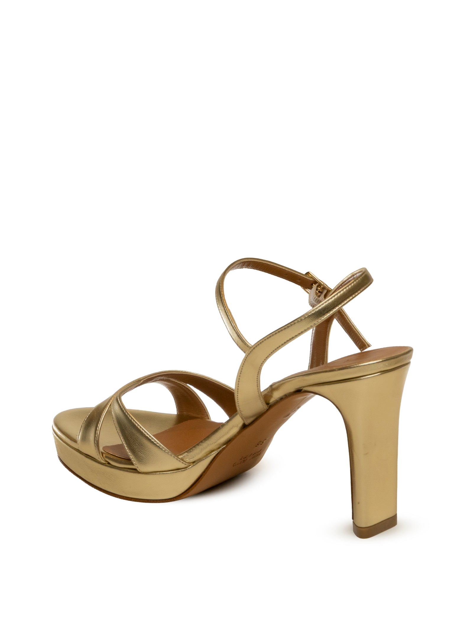 ALBANO sandalo pelle platino 412 SOFT-PLAT