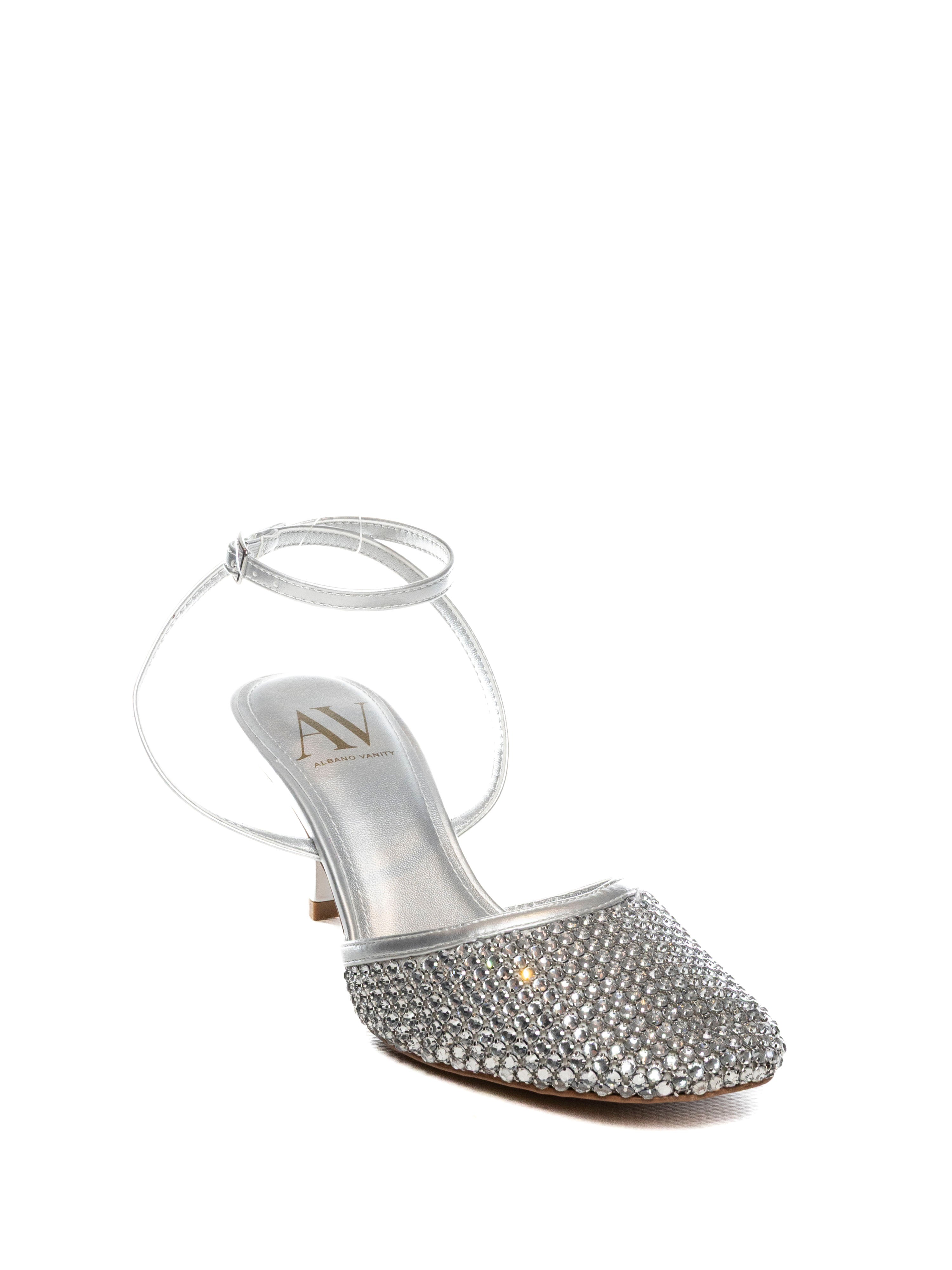 ALBANO VANITY Sandalo strass argento 7017 STRASS-ARGENTO