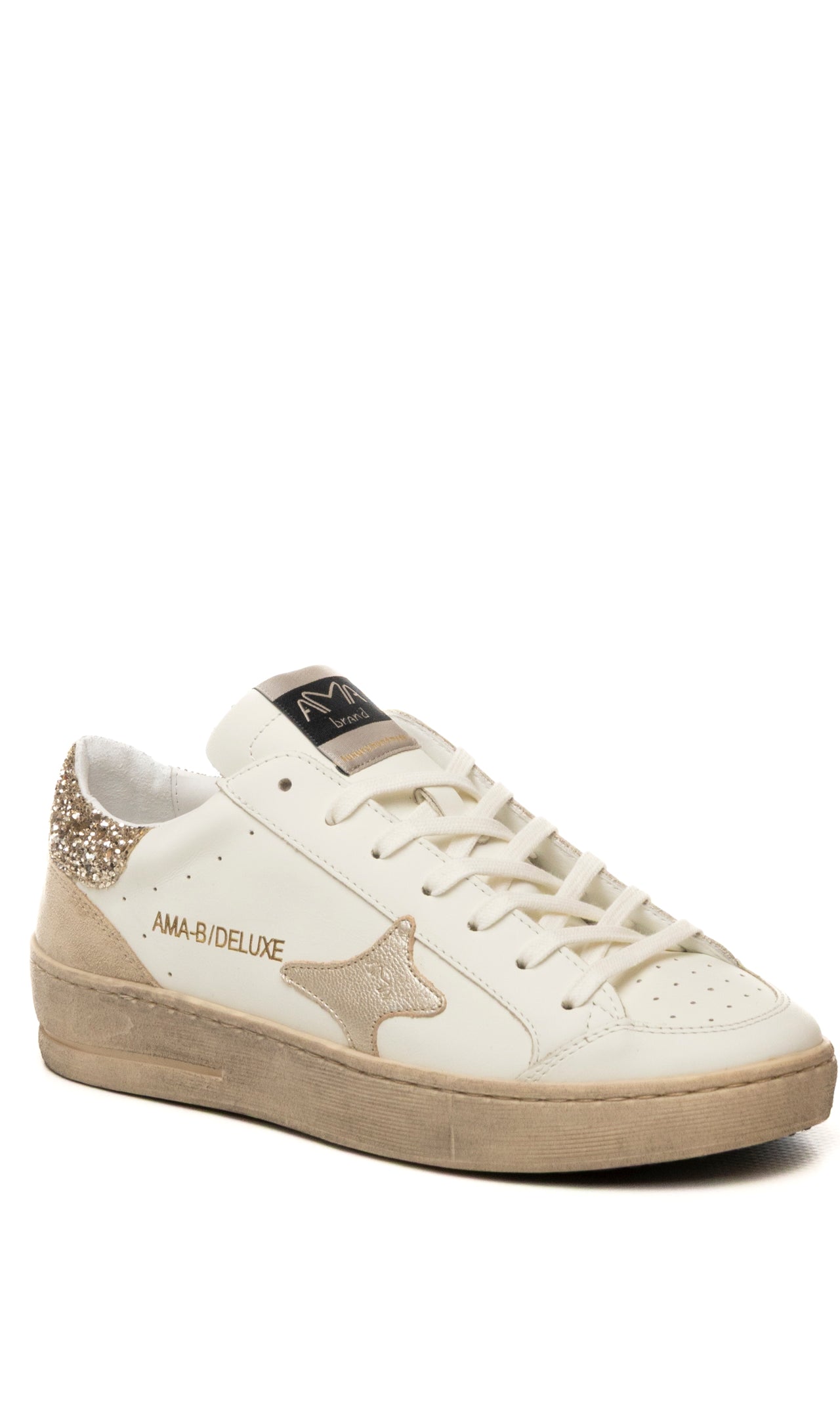 AMA BRAND DELUXE Sneaker slam bianco/oro SLAM D 4527-BIA/ORO