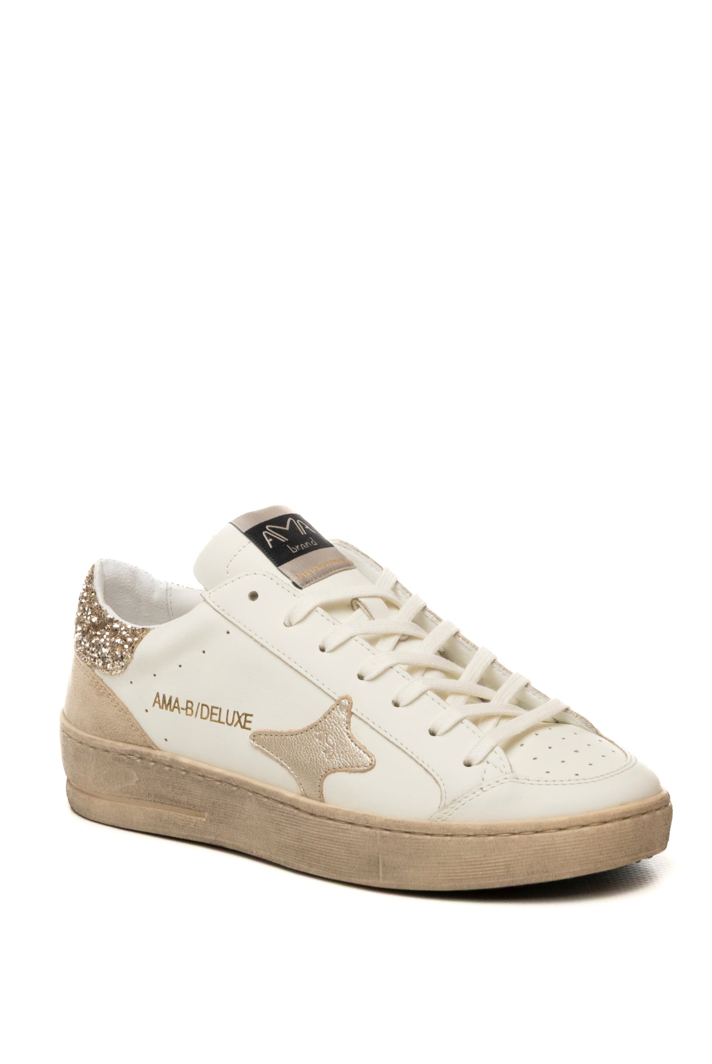 AMA BRAND DELUXE Sneaker slam bianco/oro SLAM D 4527-BIA/ORO