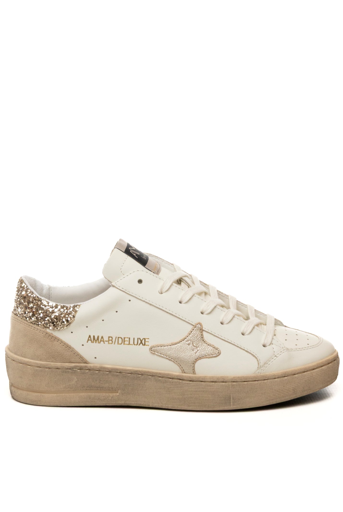 AMA BRAND DELUXE Sneaker slam bianco/oro SLAM D 4527-BIA/ORO