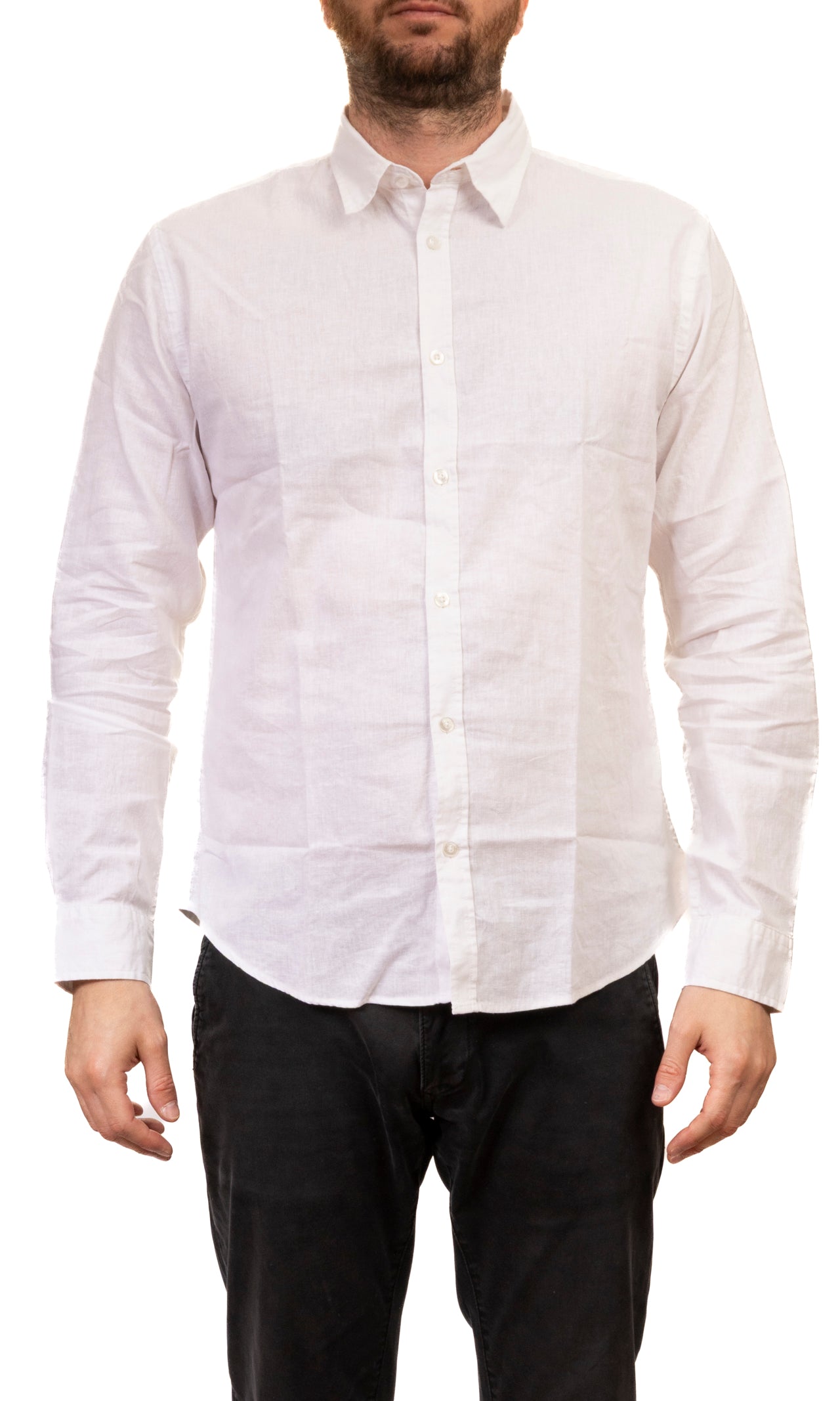 CENSURED camicia lino bianca SM6437 LNC5-00