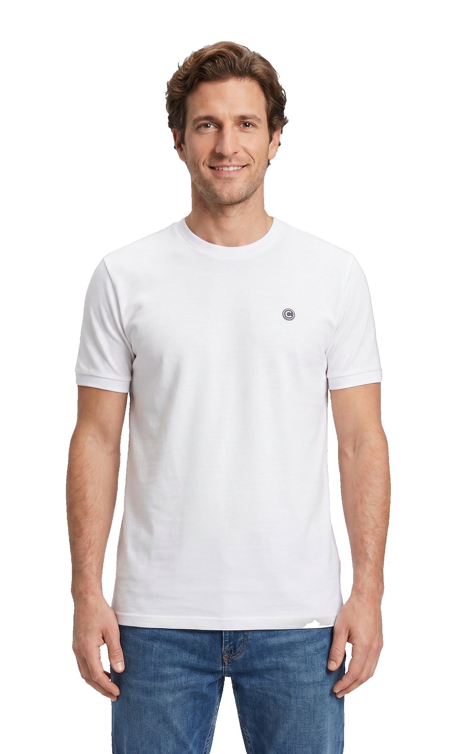 COLMAR girocollo piquet bianco 7569R 7XH-01