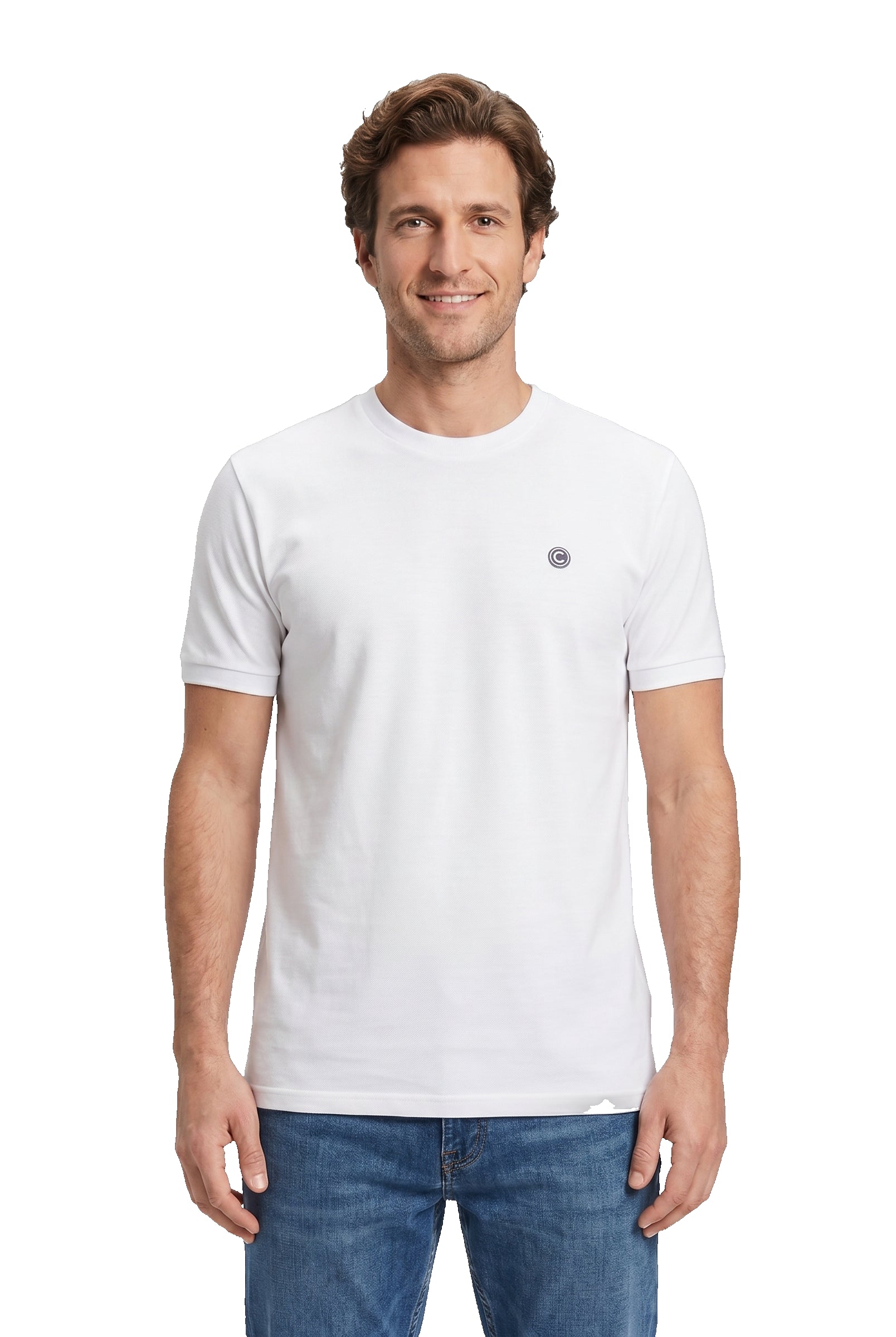 COLMAR girocollo piquet bianco 7569R 7XH-01