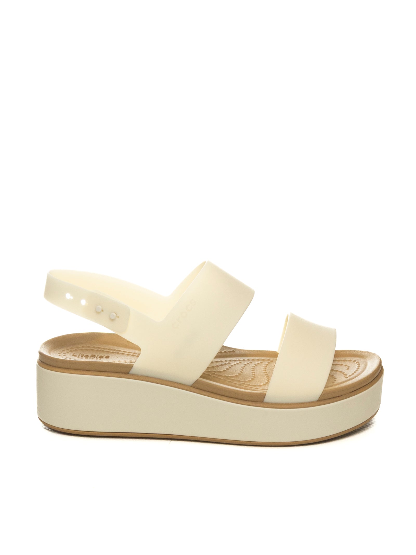 CROCS sandalo brook matt bianco/marrone 211802 BROOK. MATT-TAN 00O