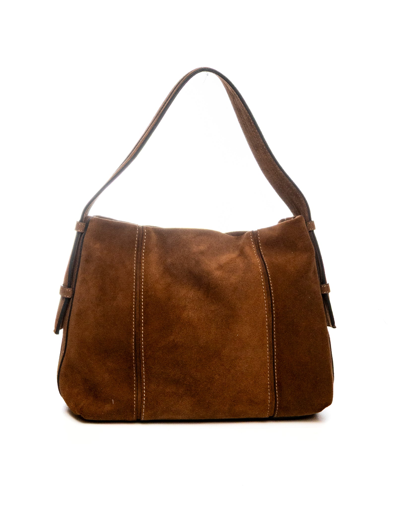 DI LORENZO borsa a spalla alice marrone ALICE CAMOSCIO-CUOIO