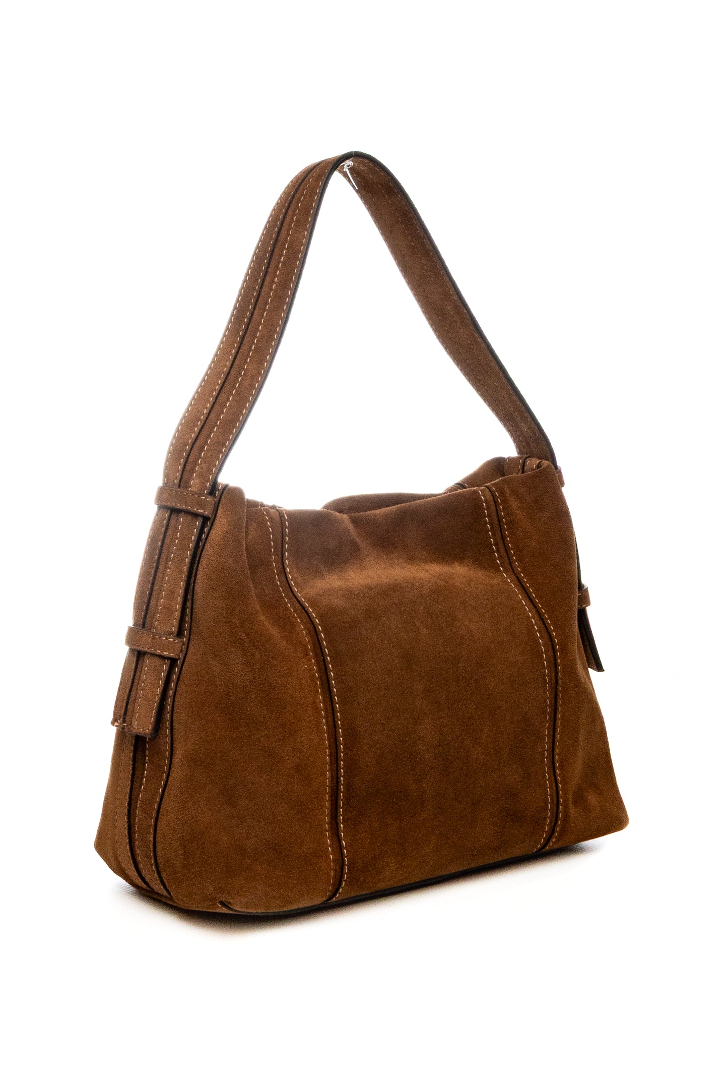 DI LORENZO borsa a spalla alice marrone ALICE CAMOSCIO-CUOIO