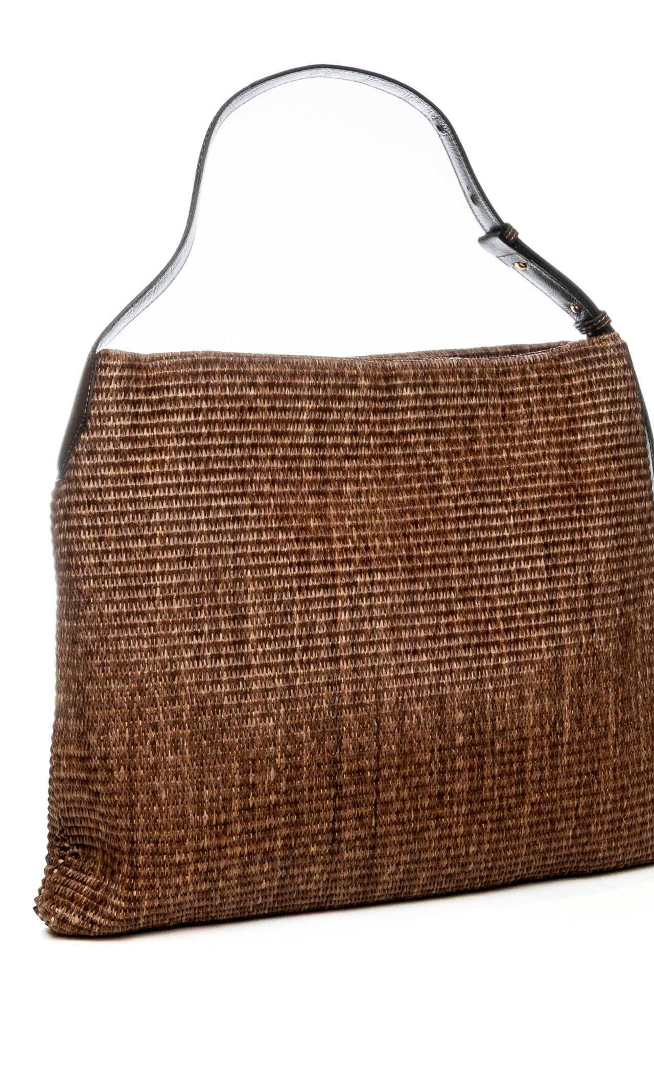 DI LORENZO borsa a spalla elisa testa di moro ELISA RAFFIA-T.MORO
