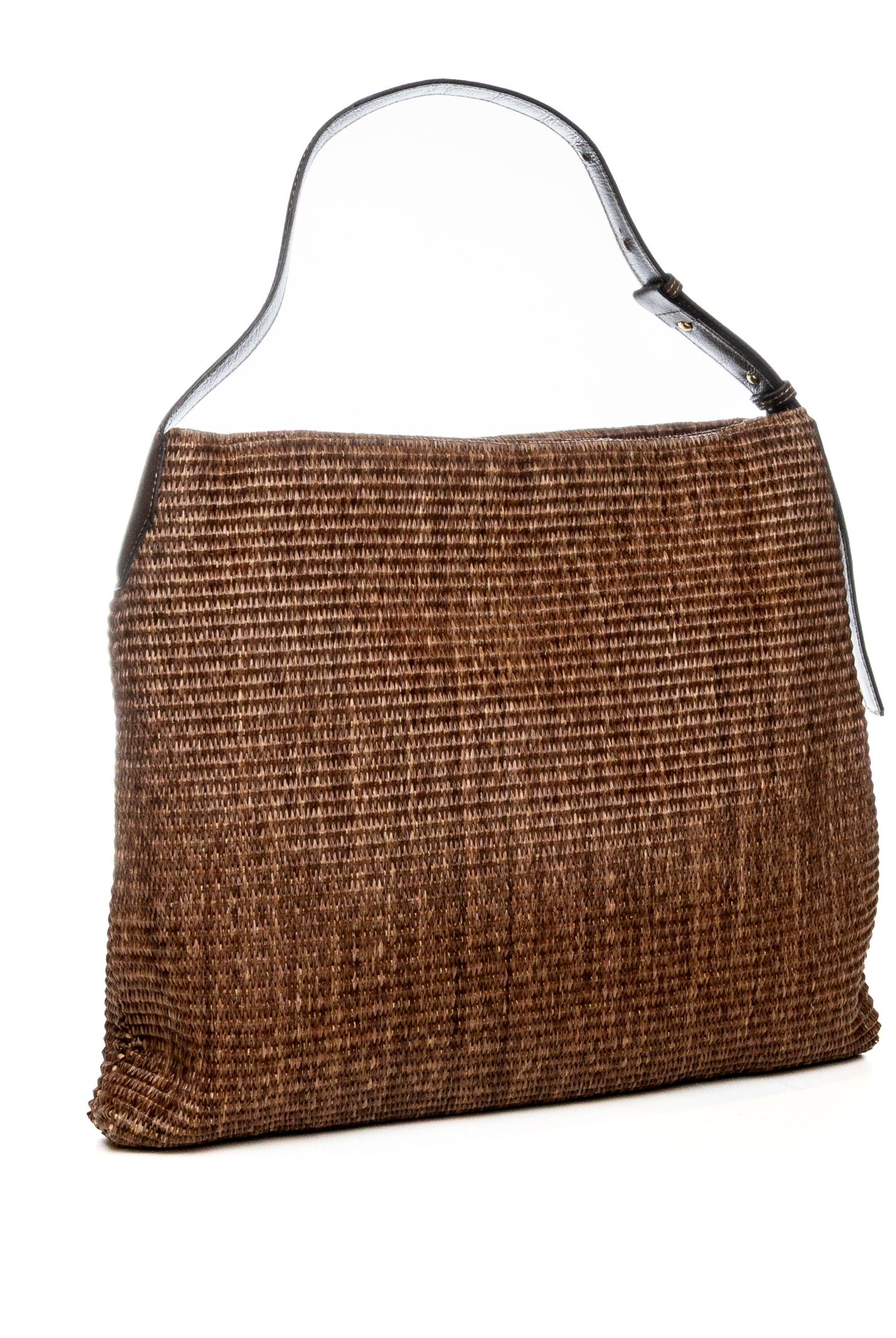 DI LORENZO borsa a spalla elisa testa di moro ELISA RAFFIA-T.MORO