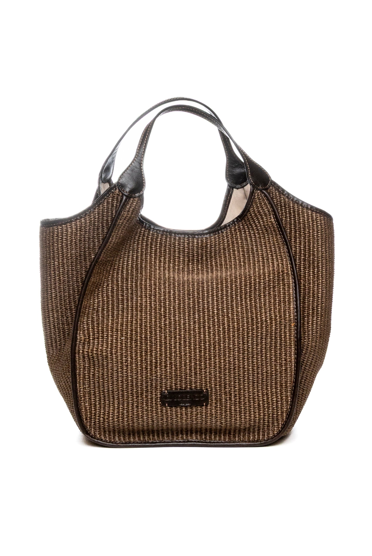 DI LORENZO borsa a spalla gioia marrone GIOIA RAFFIA-CASTAGNA