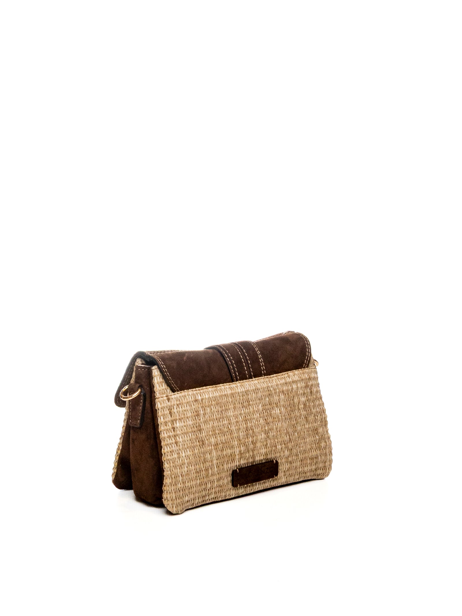 DI LORENZO borsa a spalla sabrina beige/testa di moro SABRINA RAFIA-BEI/MORO