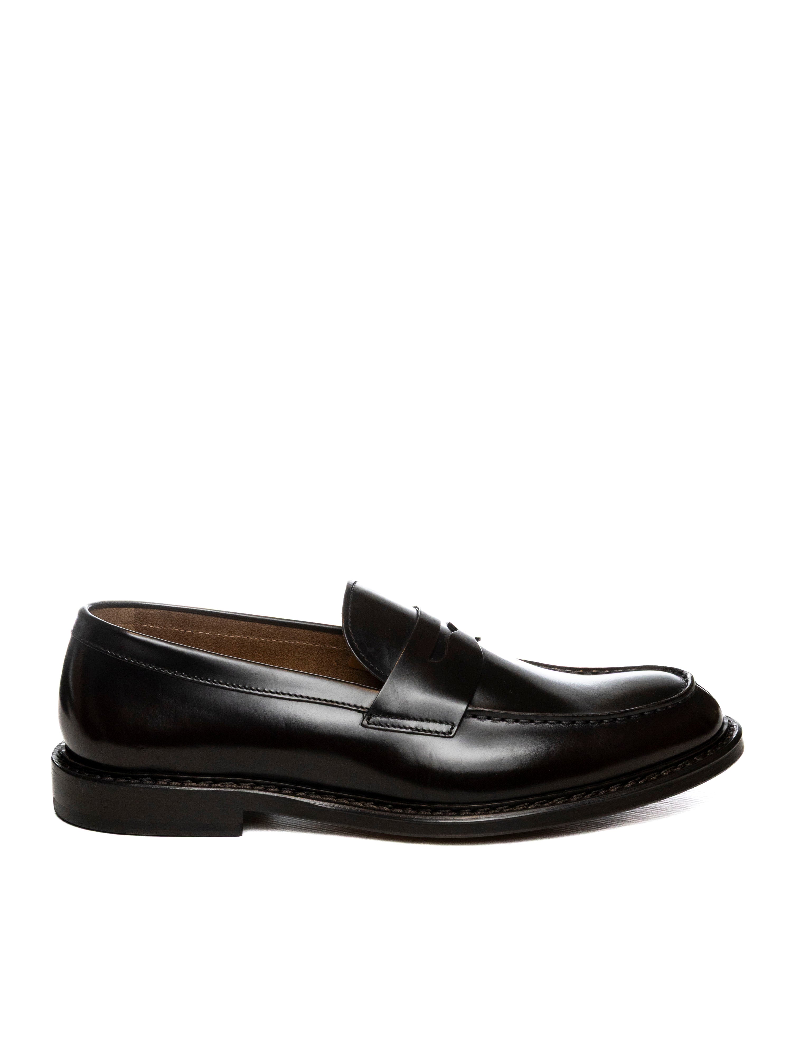 DOUCAL'S Mocassino spazzolato ebano 2405 HORSE-EBANO