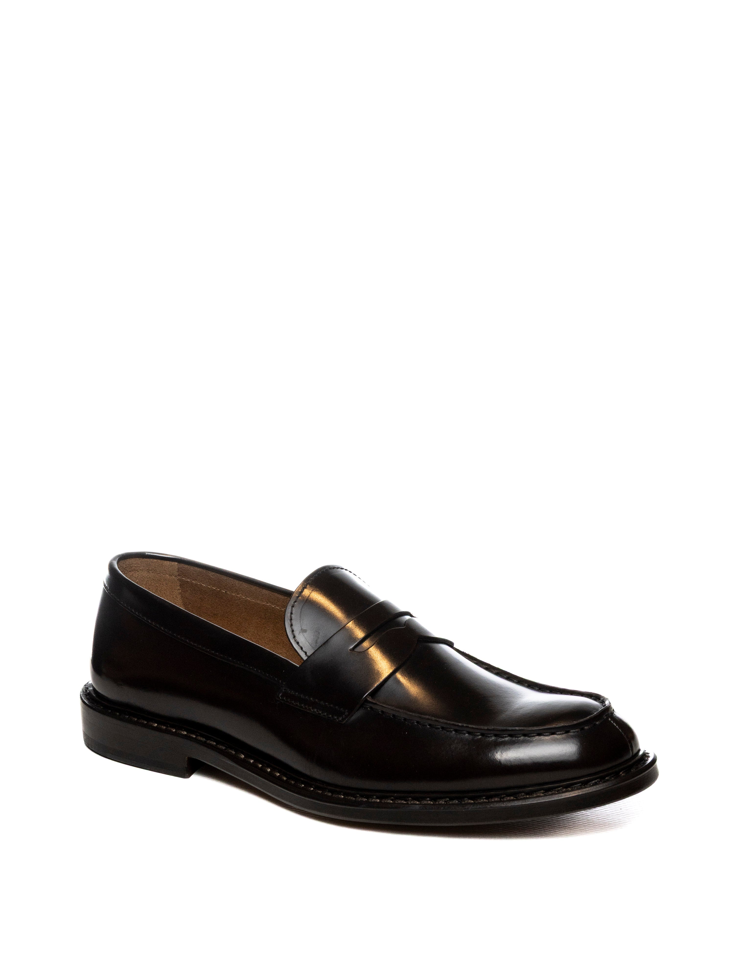 DOUCAL'S Mocassino spazzolato ebano 2405 HORSE-EBANO