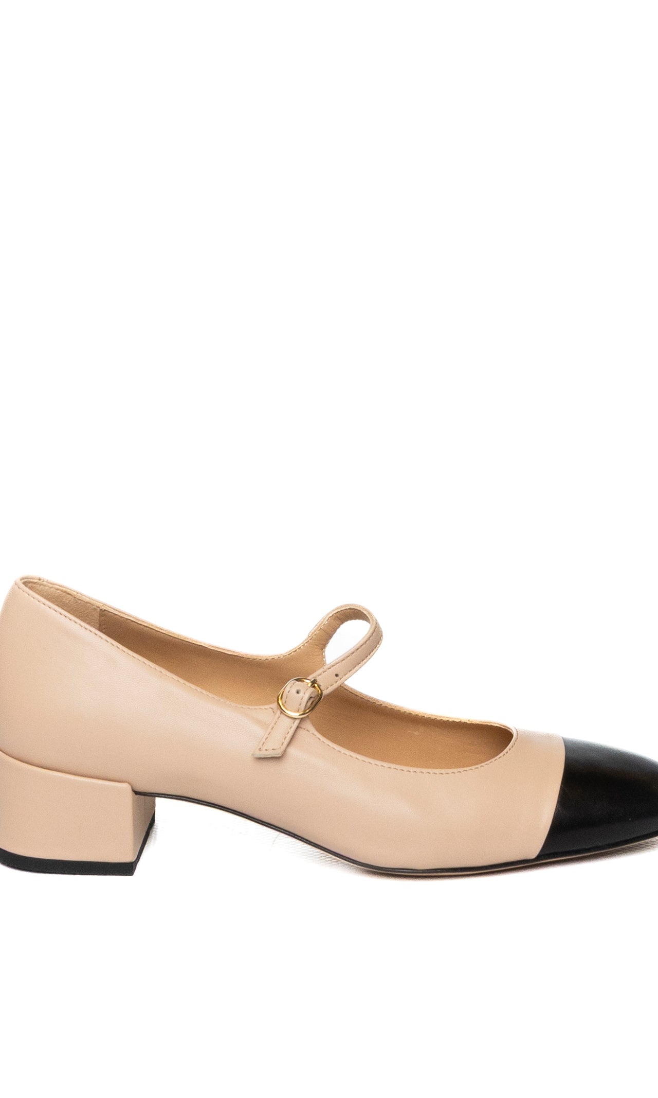 FRANCO RUSSO Décolleté pelle nude/nero R1111 NAPPA-NERO/NUDE