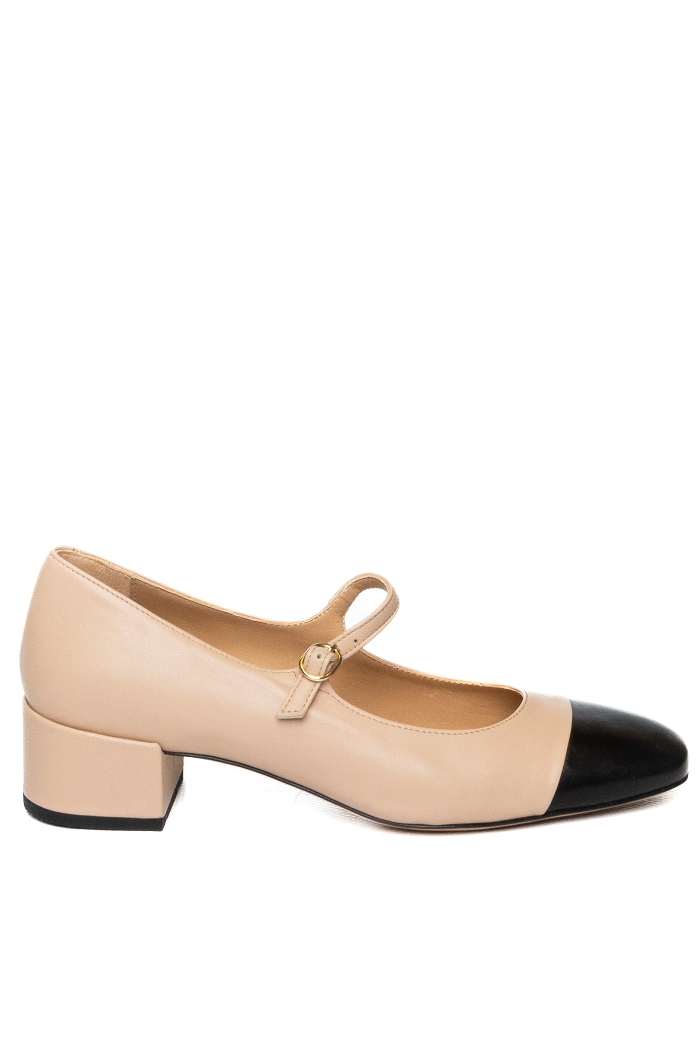 FRANCO RUSSO Décolleté pelle nude/nero R1111 NAPPA-NERO/NUDE