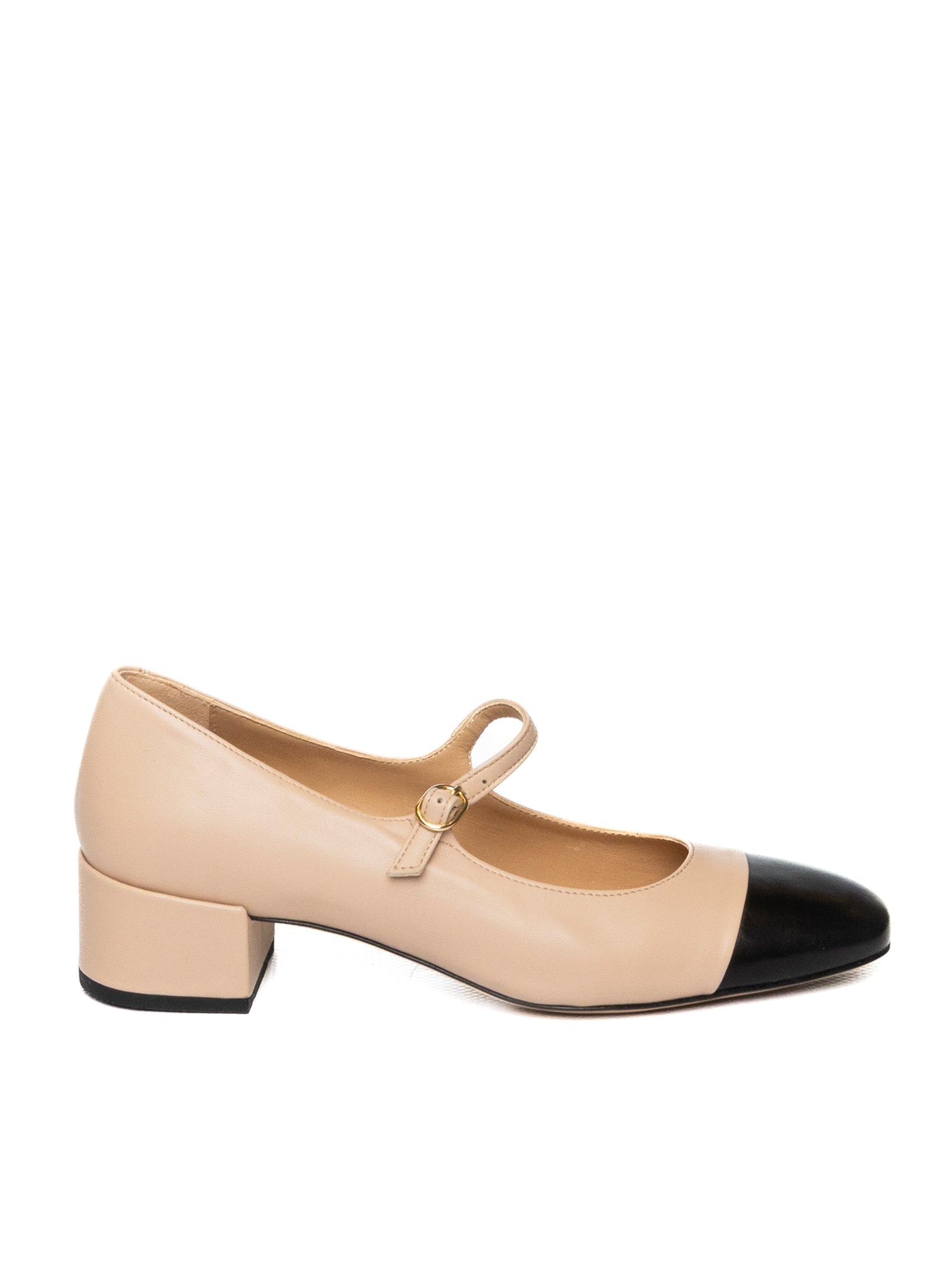 FRANCO RUSSO Décolleté pelle nude/nero R1111 NAPPA-NERO/NUDE