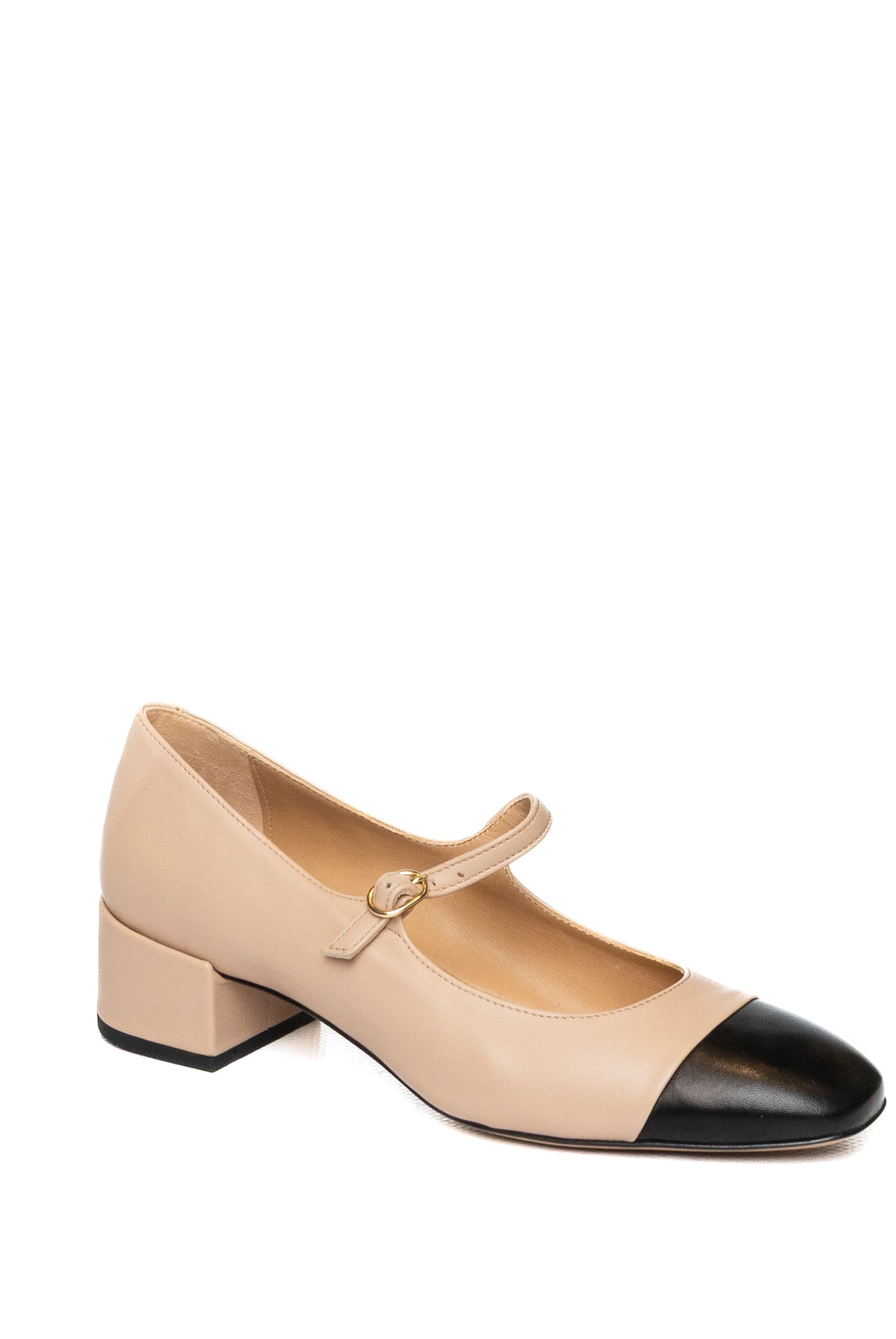 FRANCO RUSSO Décolleté pelle nude/nero R1111 NAPPA-NERO/NUDE