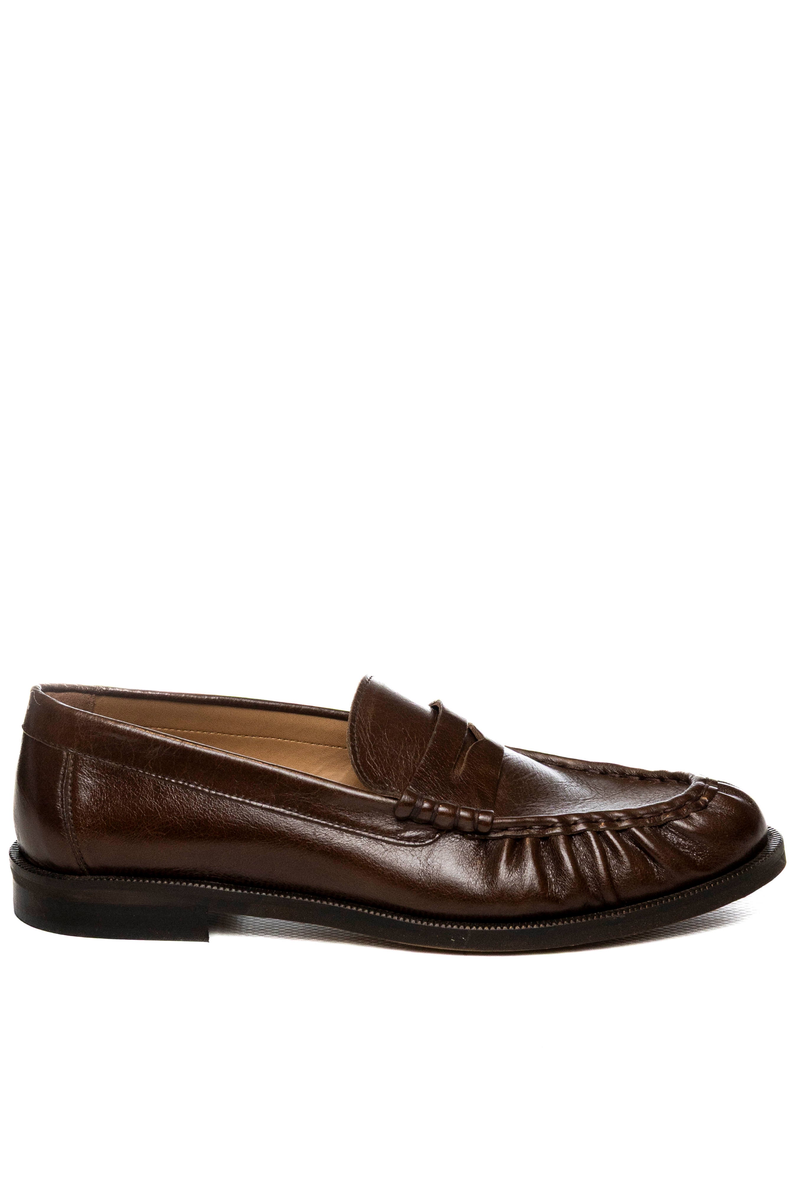 GISEL MOIRE mocassino pelle marrone MADD VIT-MARRONE