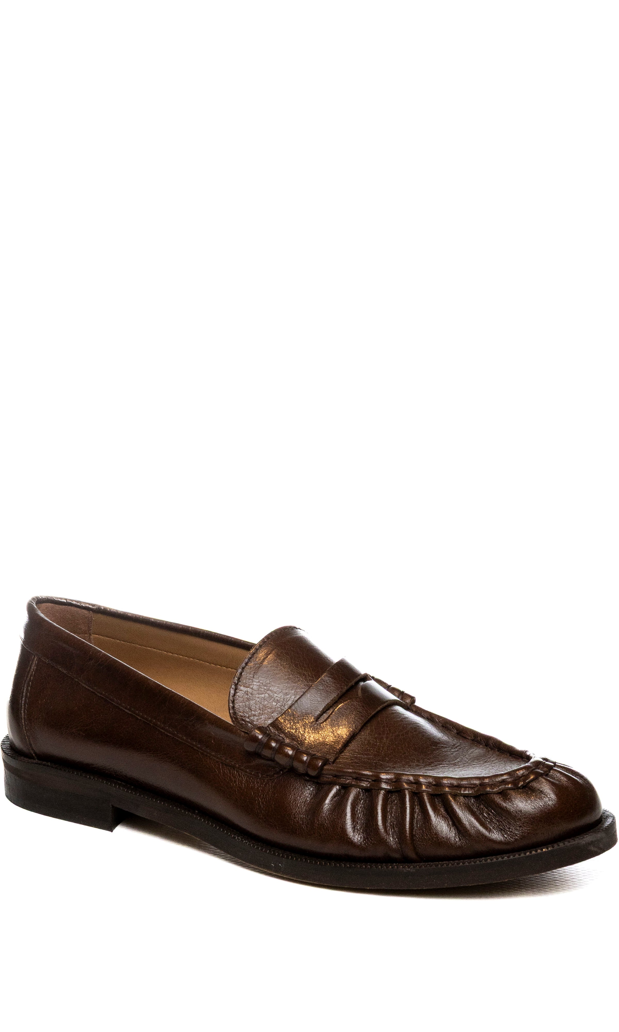 GISEL MOIRE mocassino pelle marrone MADD VIT-MARRONE