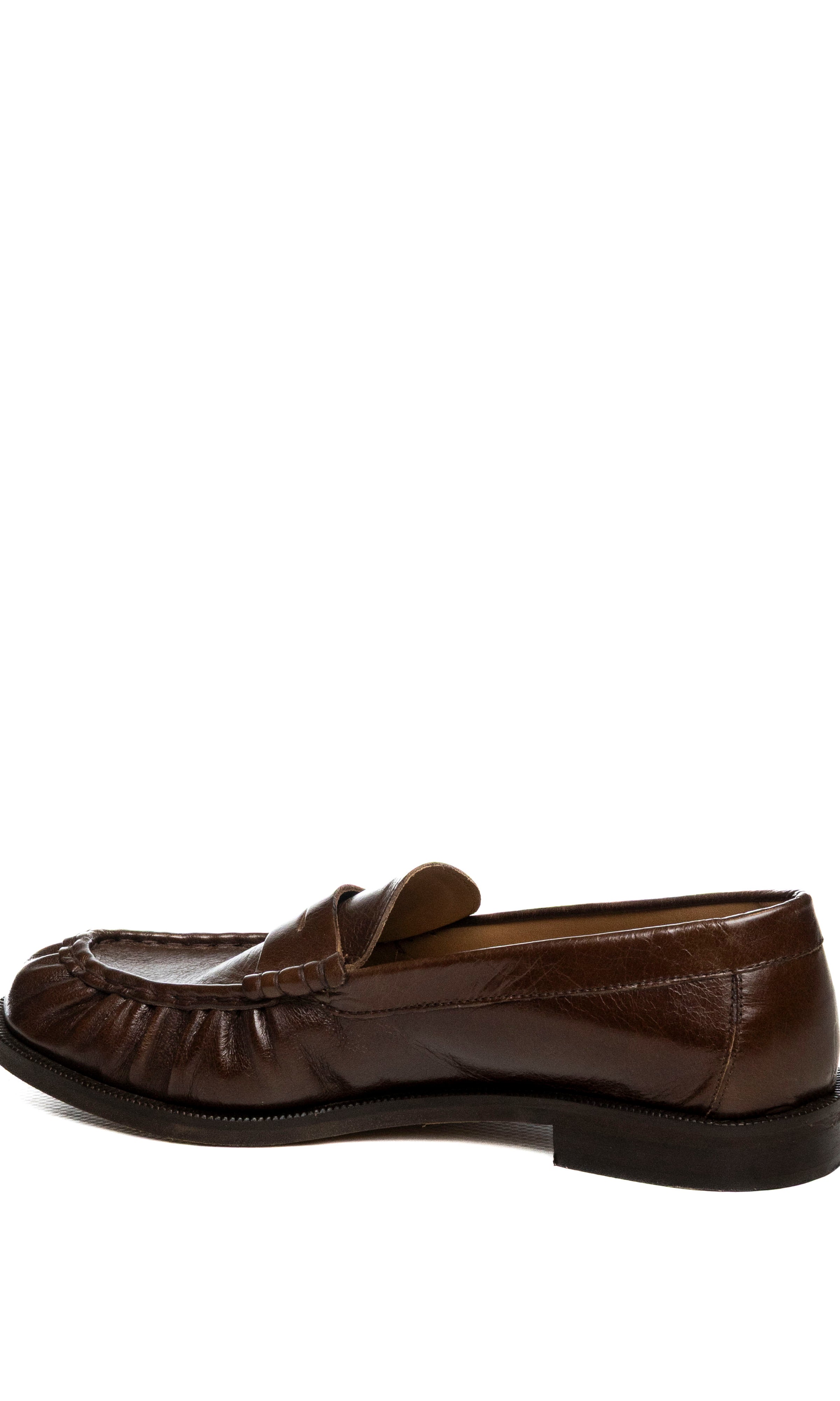 GISEL MOIRE mocassino pelle marrone MADD VIT-MARRONE