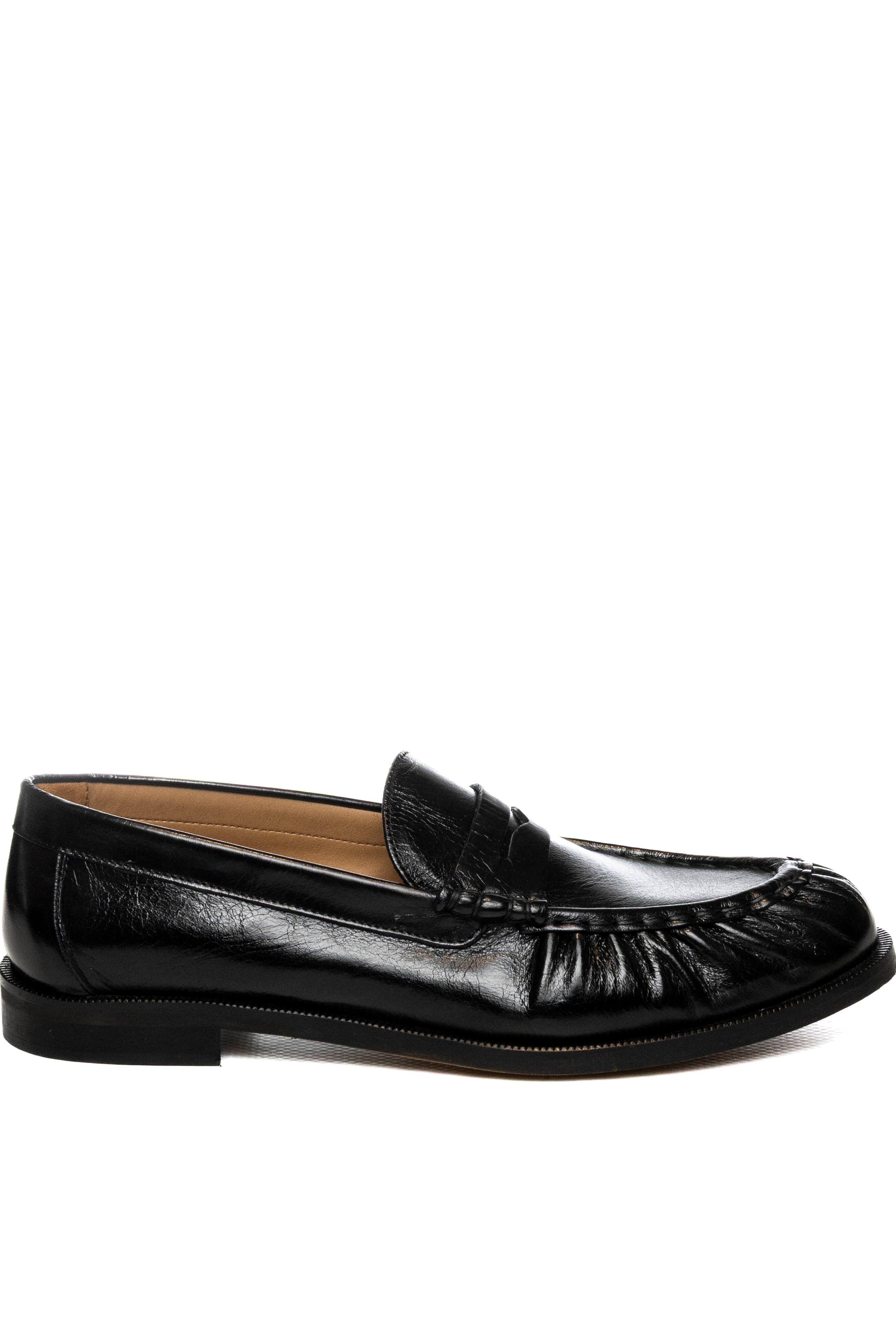 GISEL MOIRE mocassino pelle nero MADD VIT-NERO