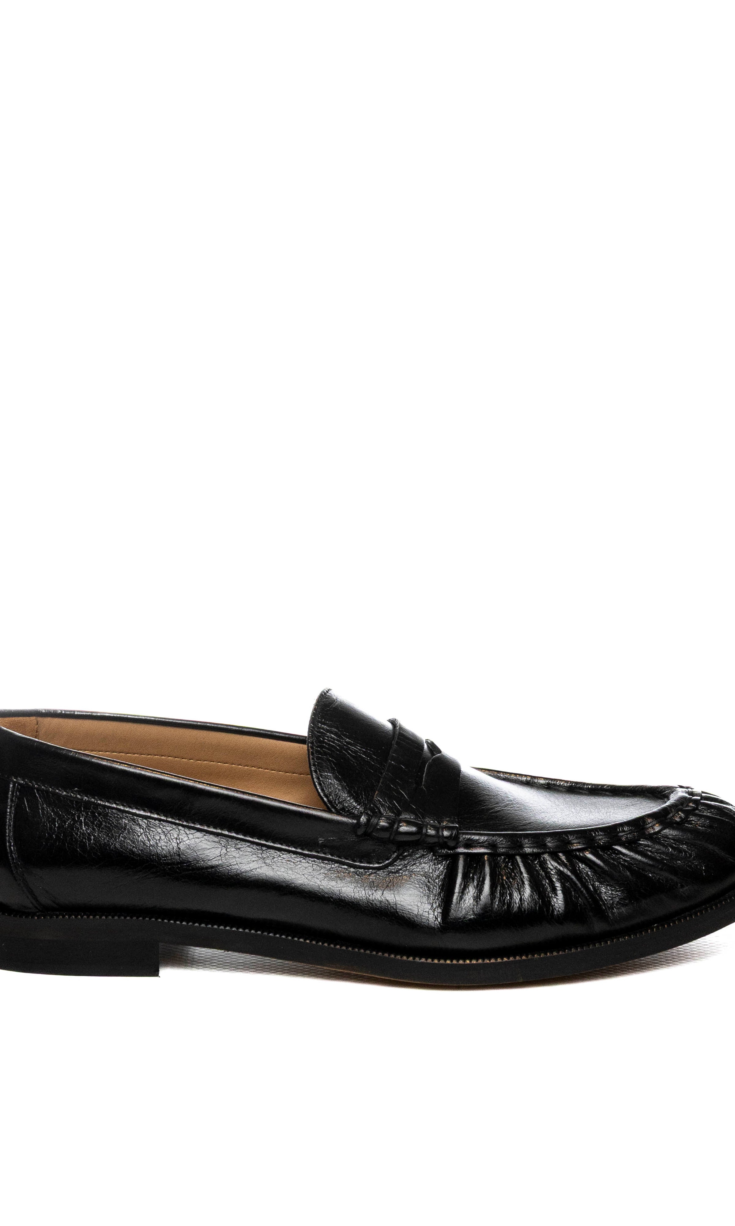 GISEL MOIRE mocassino pelle nero MADD VIT-NERO