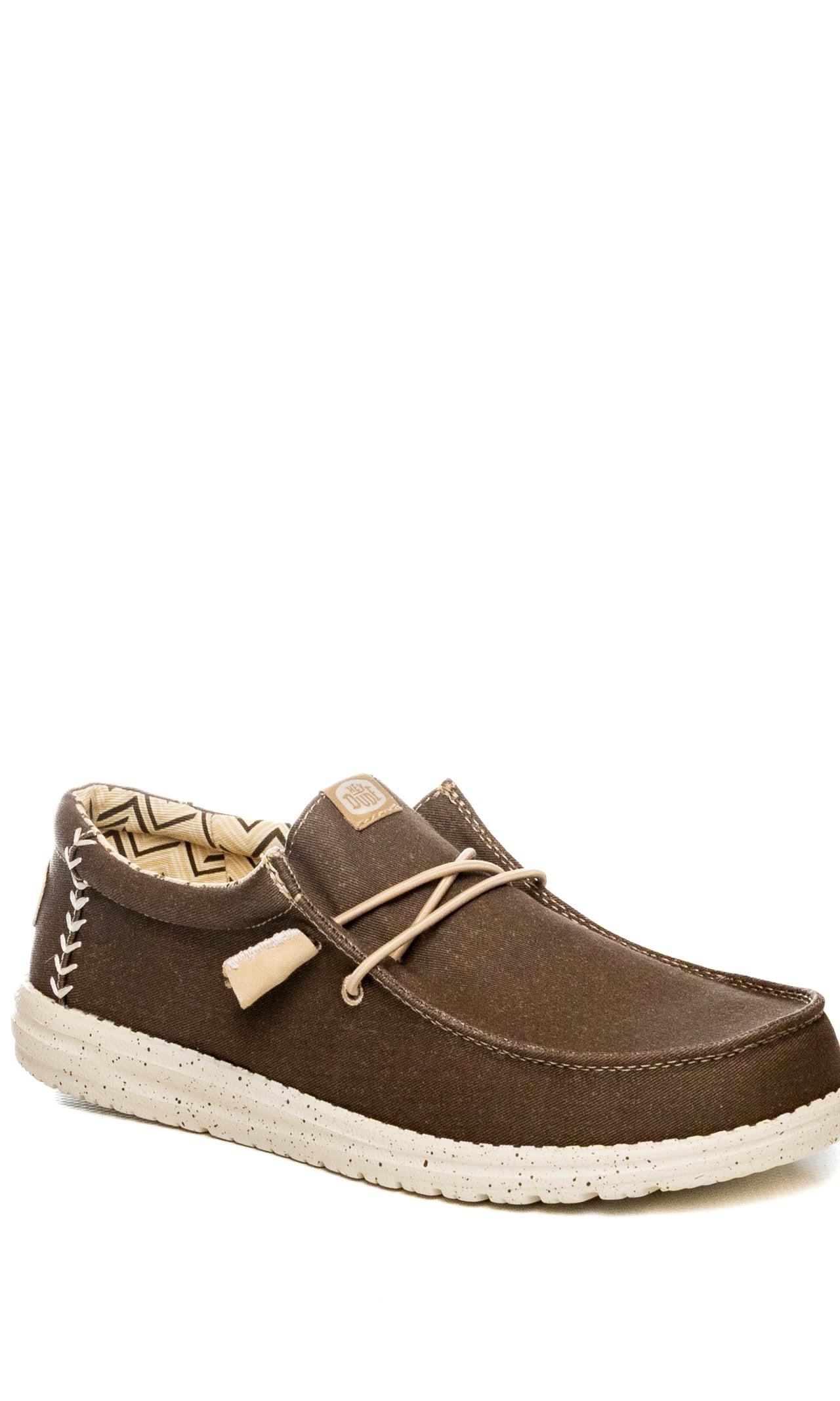 HEY DUDE Slip on wally stretch canvas marrone 40700 WALLY STRETCH CANVAS-2LI