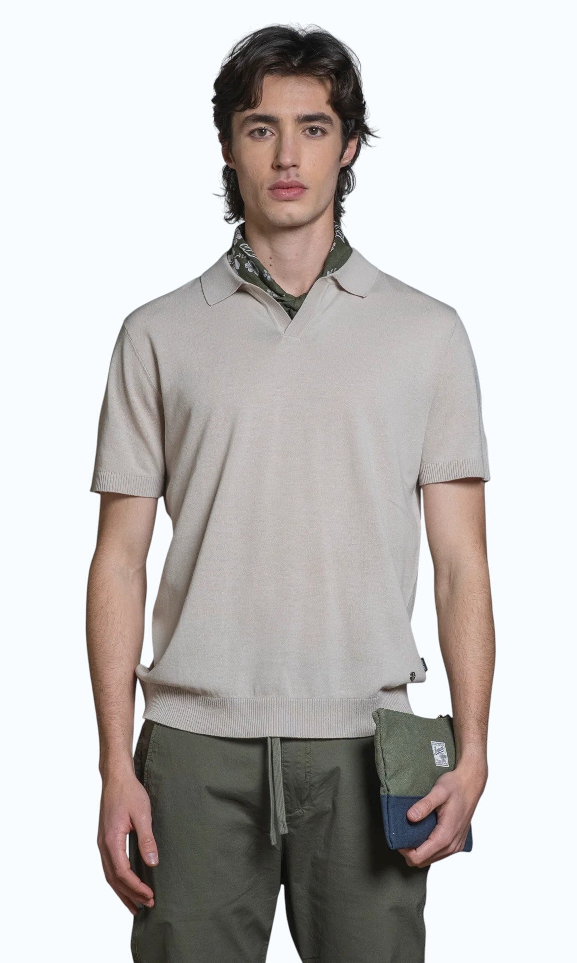 IMPURE polo cotone ecru CLARK COTONE-C56