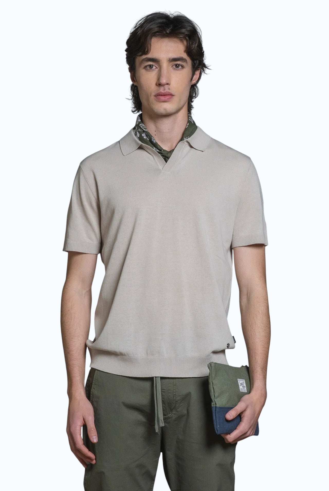 IMPURE polo cotone ecru CLARK COTONE-C56