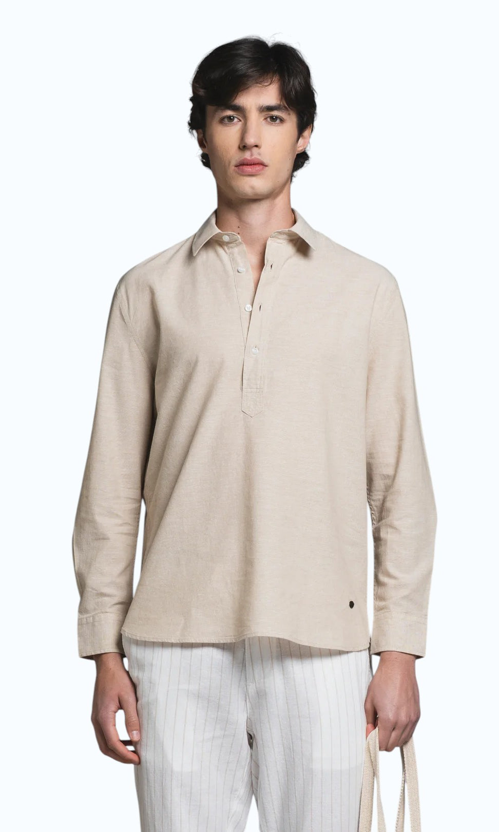 IMPURE camicia cotone ecru CLEVELAND COTONE-C56