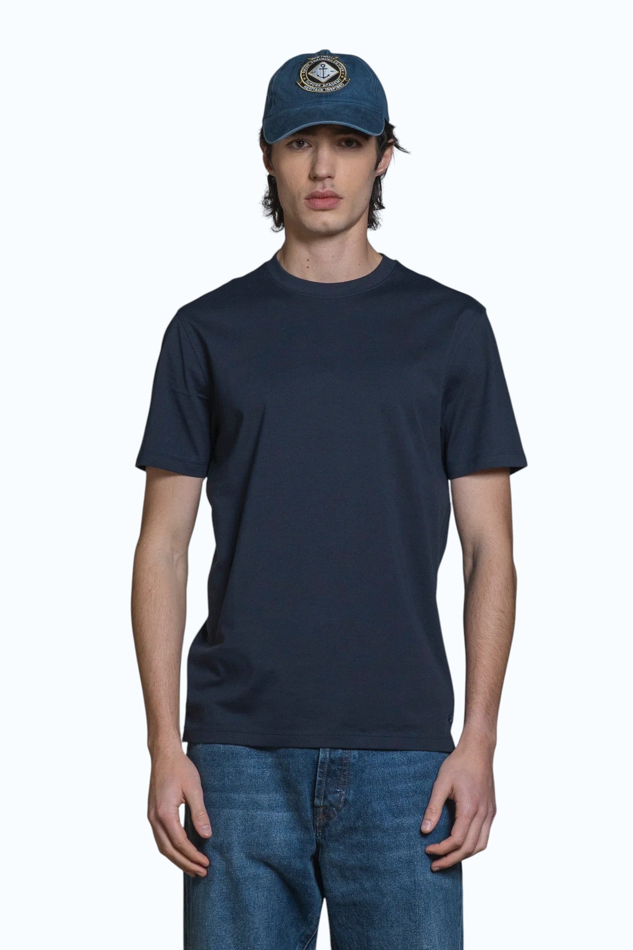IMPURE girocollo jersey blu LANCE JERSEY-C01