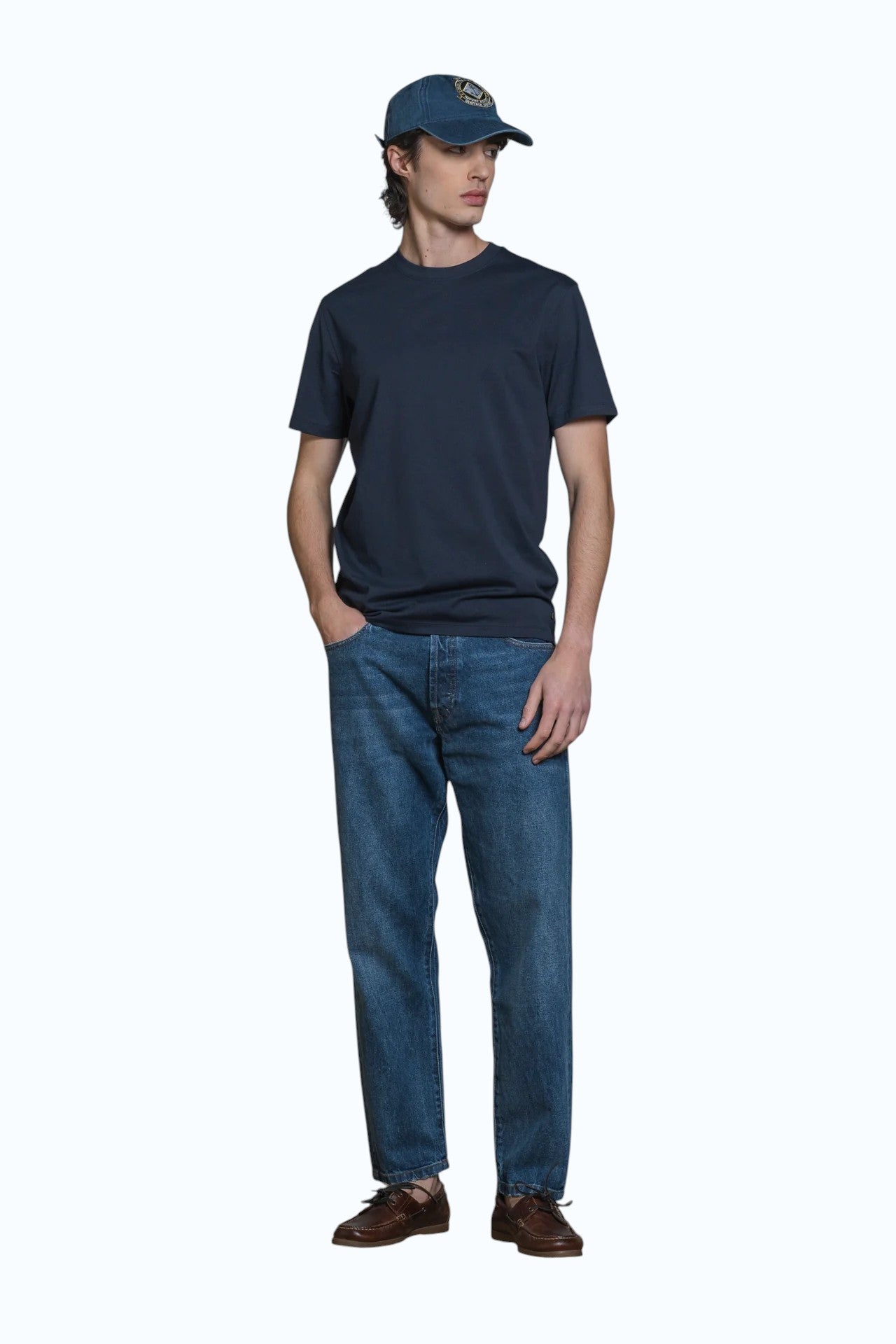 IMPURE girocollo jersey blu LANCE JERSEY-C01