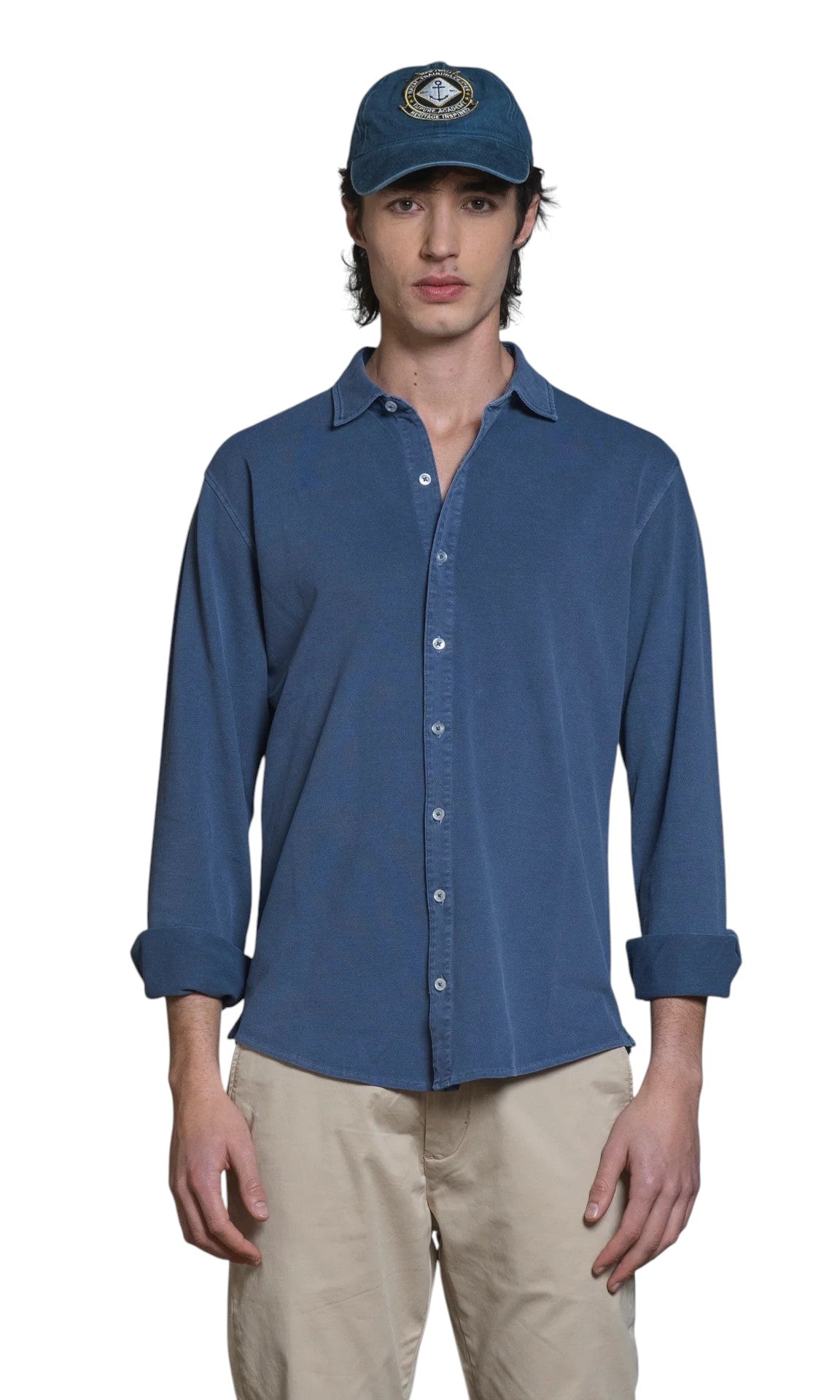 IMPURE camicia denim blu RILEY DENIM-232