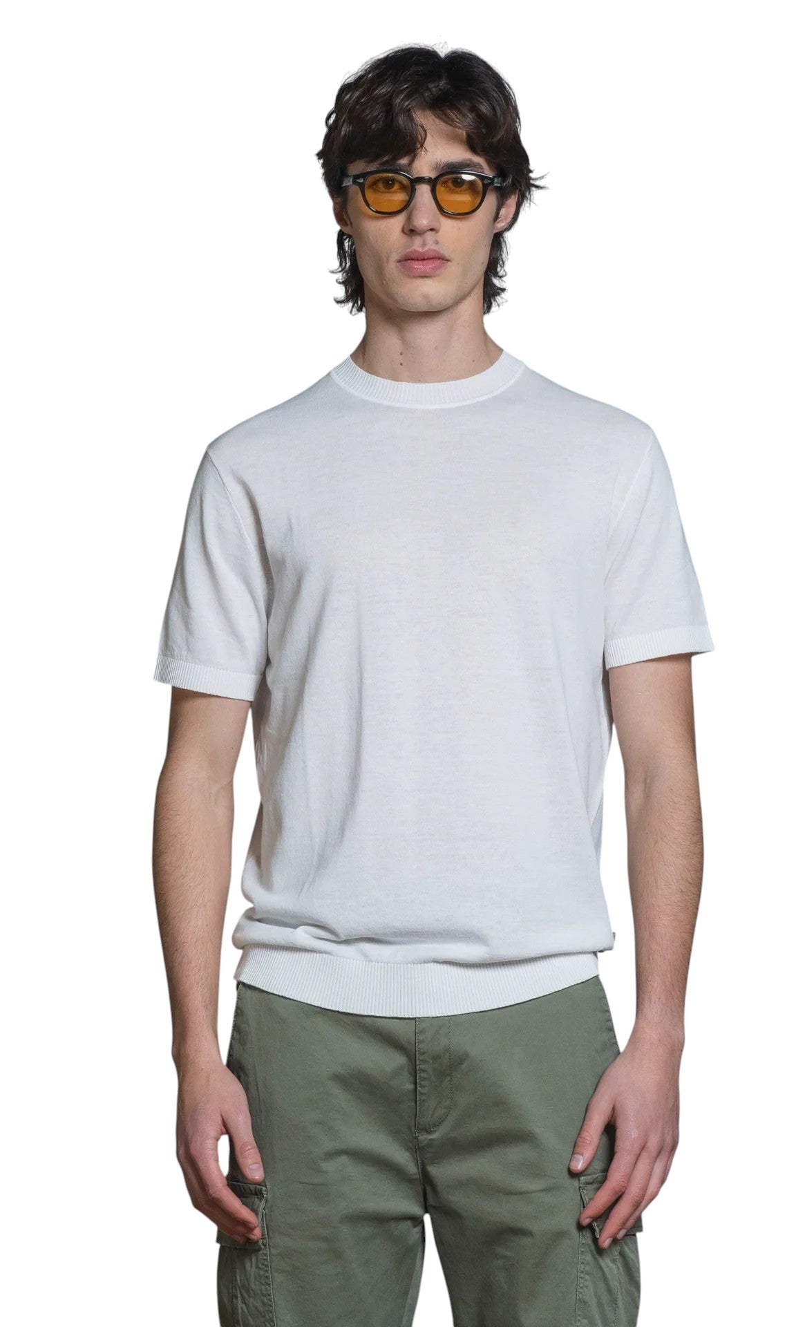 IMPURE girocollo cotone bianco SAMUEL COTONE-C24