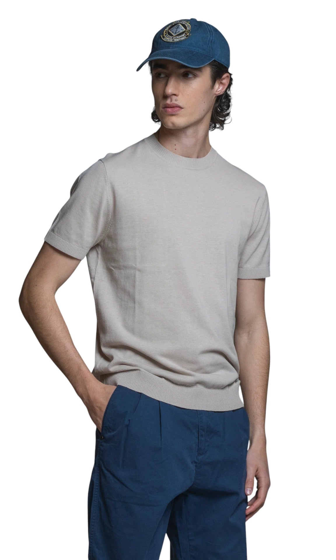 IMPURE girocollo cotone ecru SAMUEL COTONE-C56