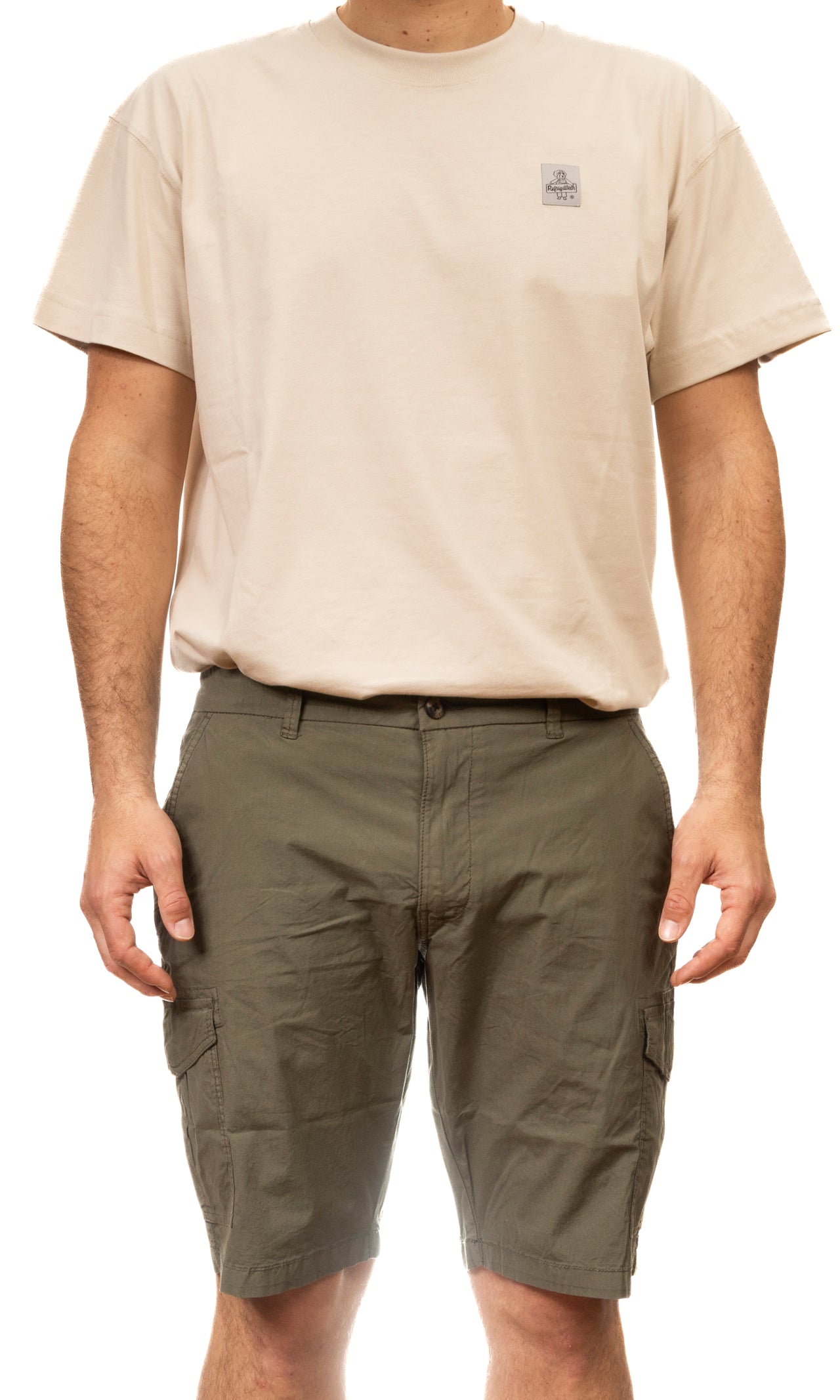 IMPURE bermuda spike verde militare SPIKE POPELINE-C03
