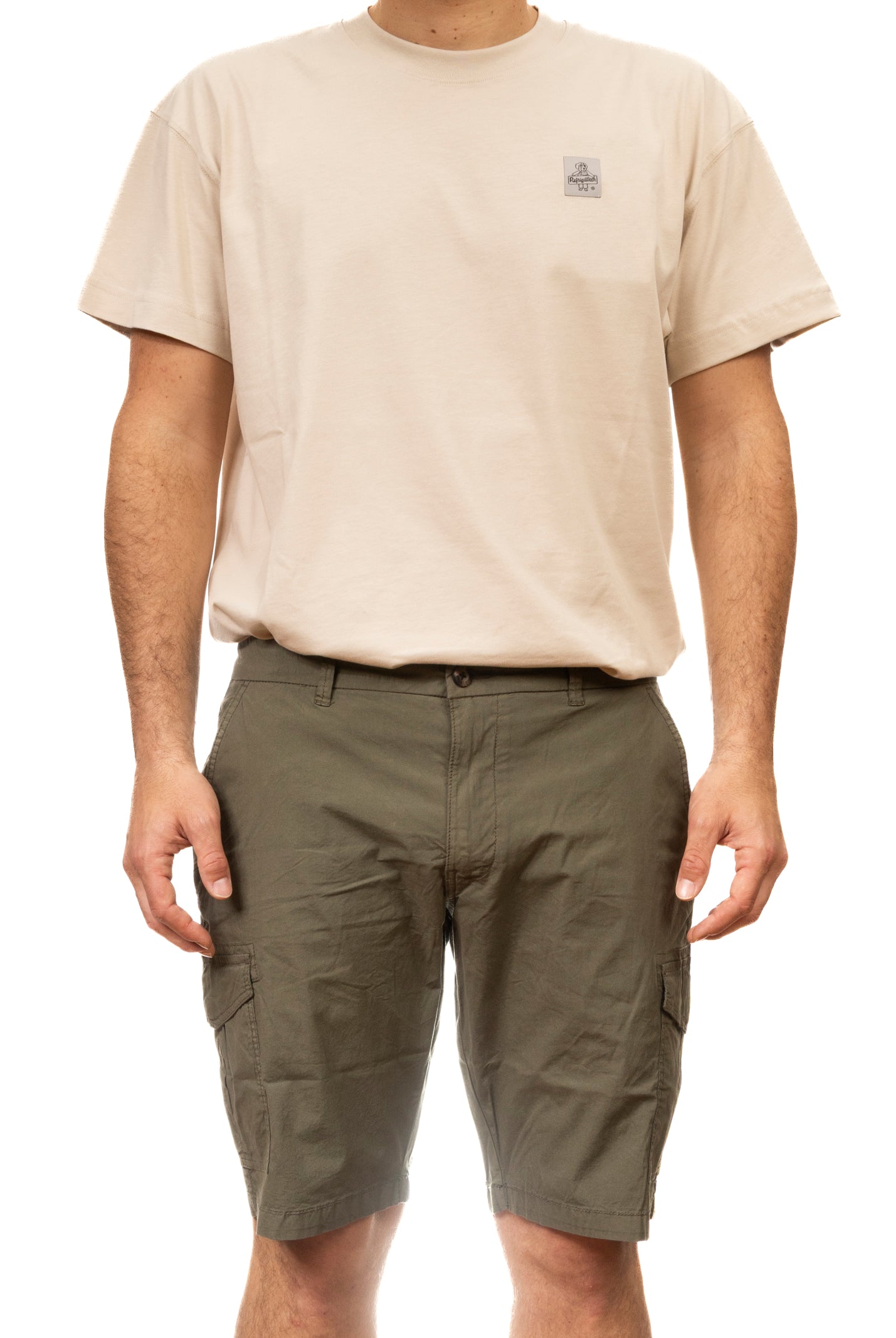 IMPURE bermuda spike verde militare SPIKE POPELINE-C03