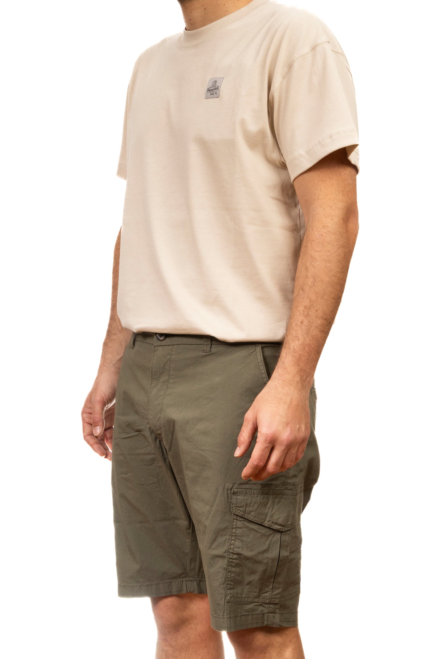 IMPURE bermuda spike verde militare SPIKE POPELINE-C03