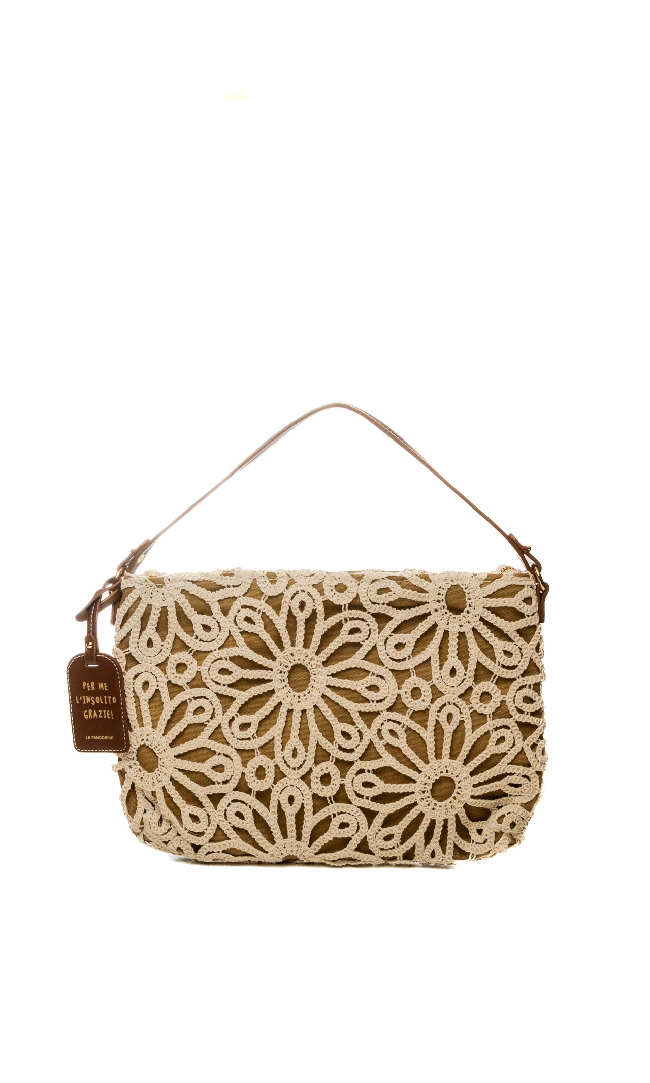 LE PANDORINE borsa a spalla gisele ecru PS2619B41 GISELE-C15