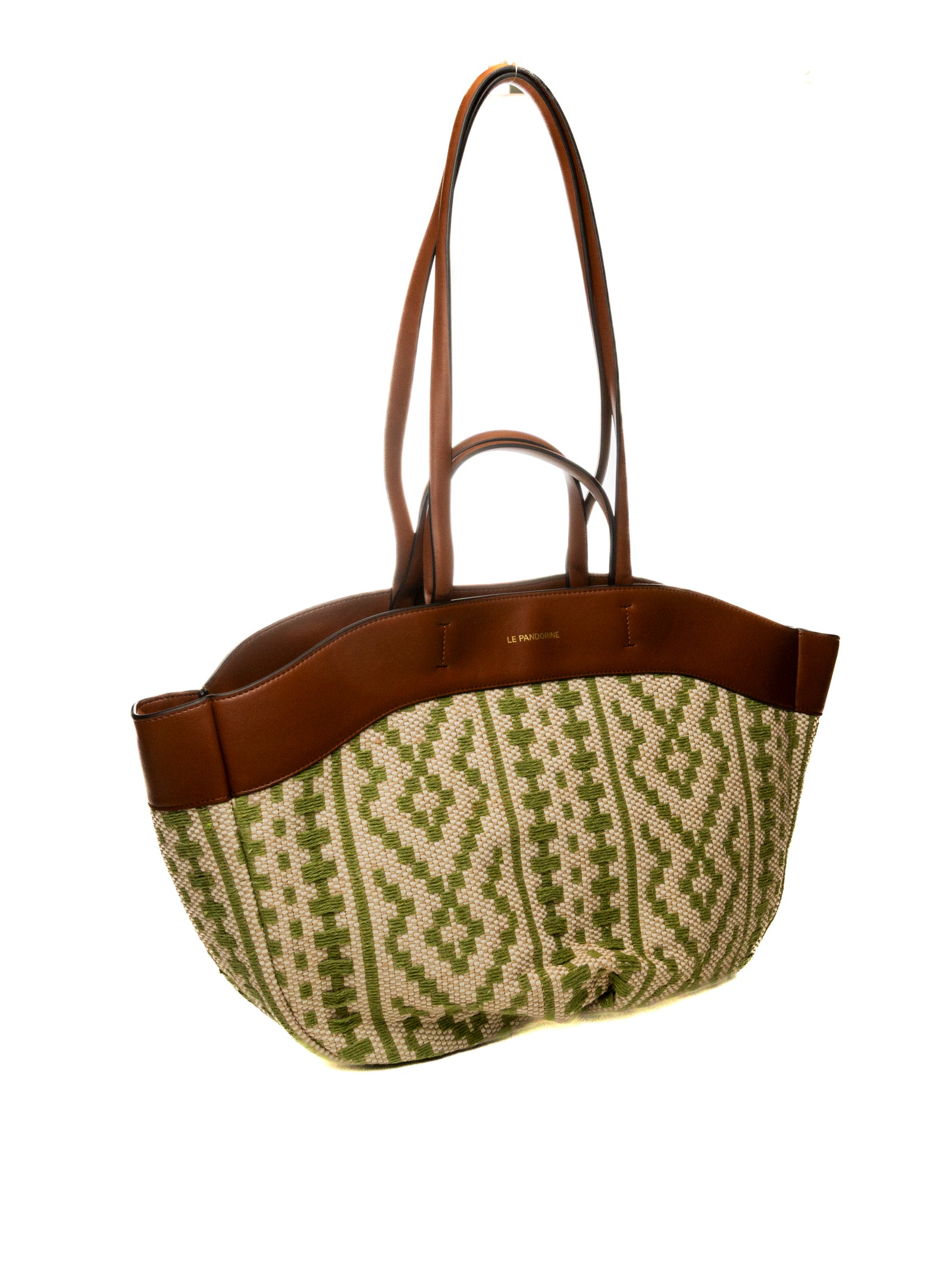 LE PANDORINE borsa a spalla giulia verde/marrone PS2620B27 GIULIA-C40