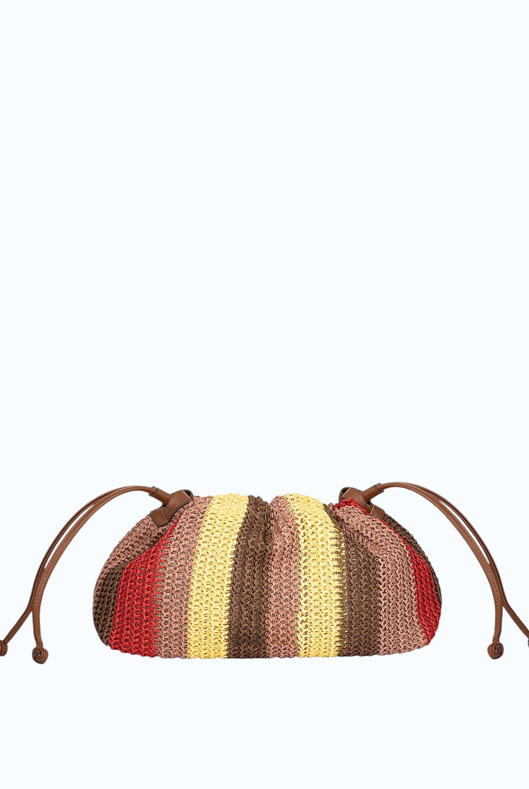 ME FUI Pochette mare donna con coulisse rosso/multi SW0090RD RAFIA-RED