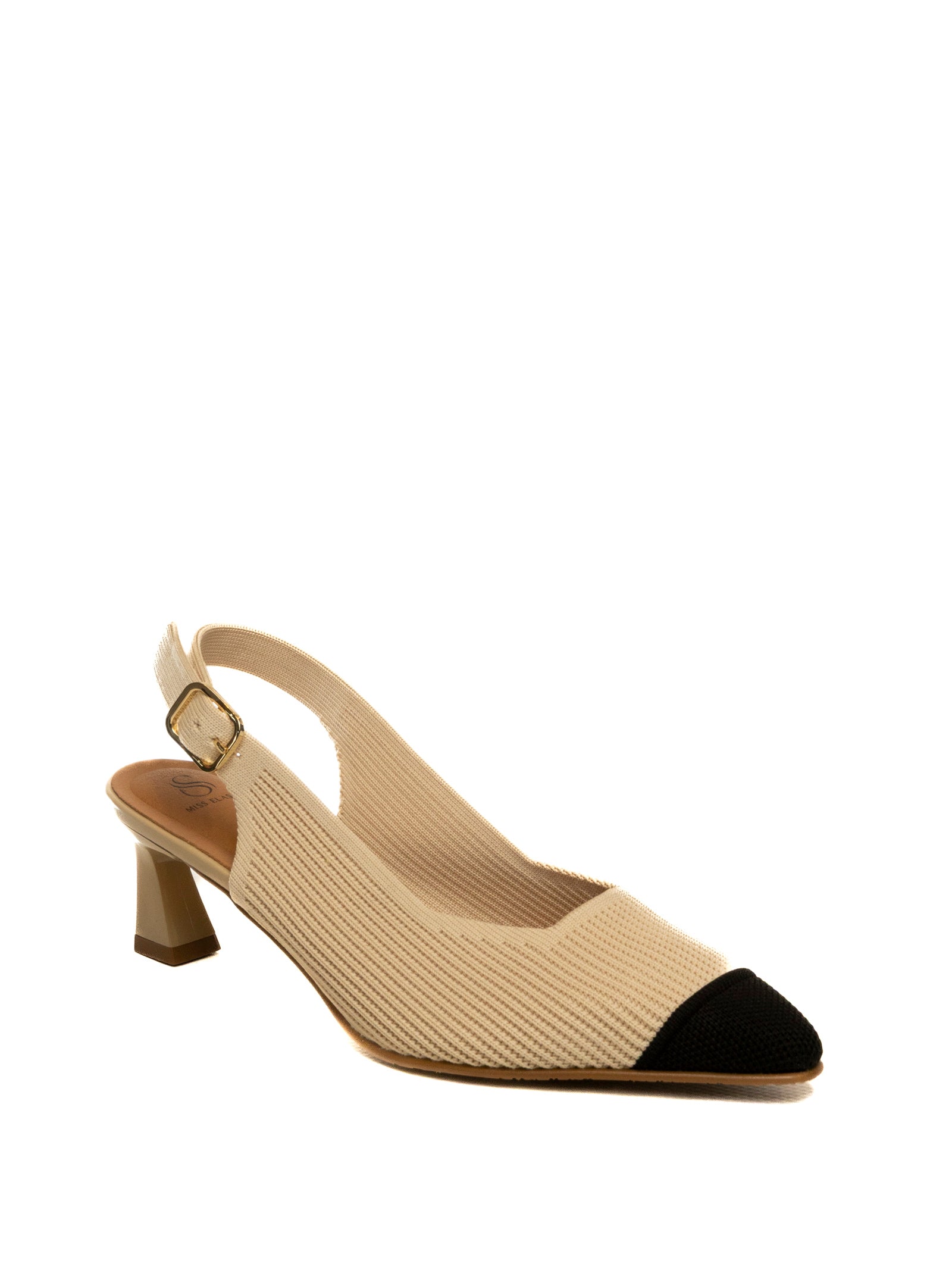 MISS ELASTIC Chanel tessuto camel/nero 75063 FLOW-3V