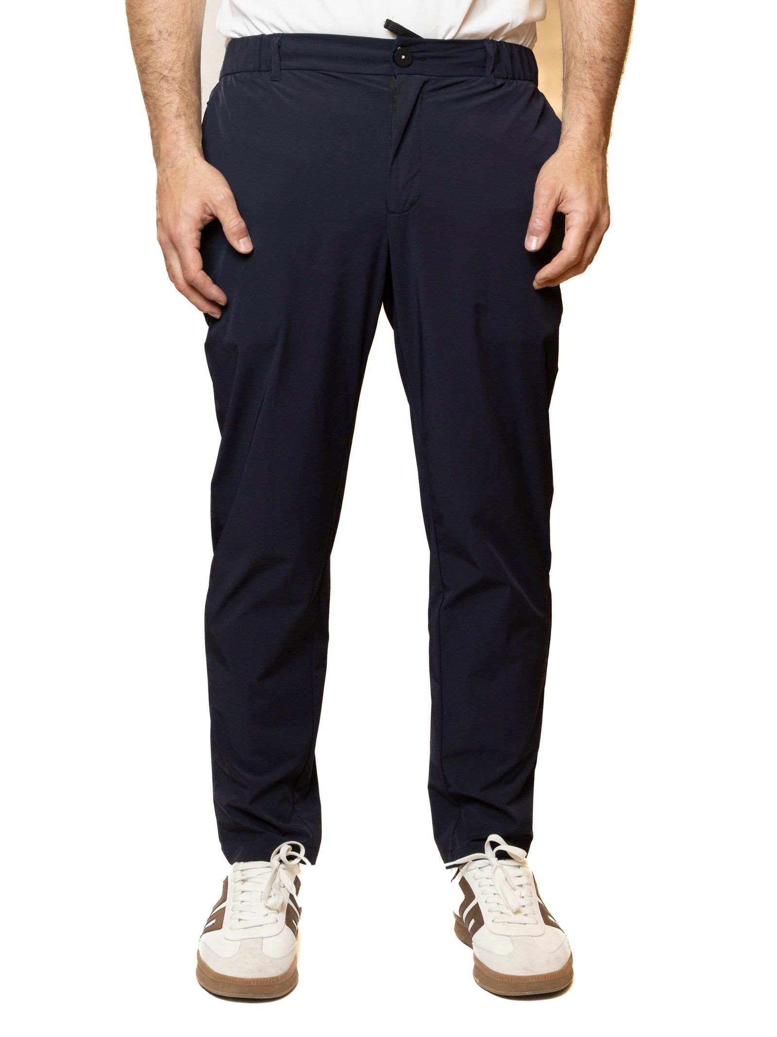 MORE pantalone in cotone blu LINCOLM NYLON-BLU
