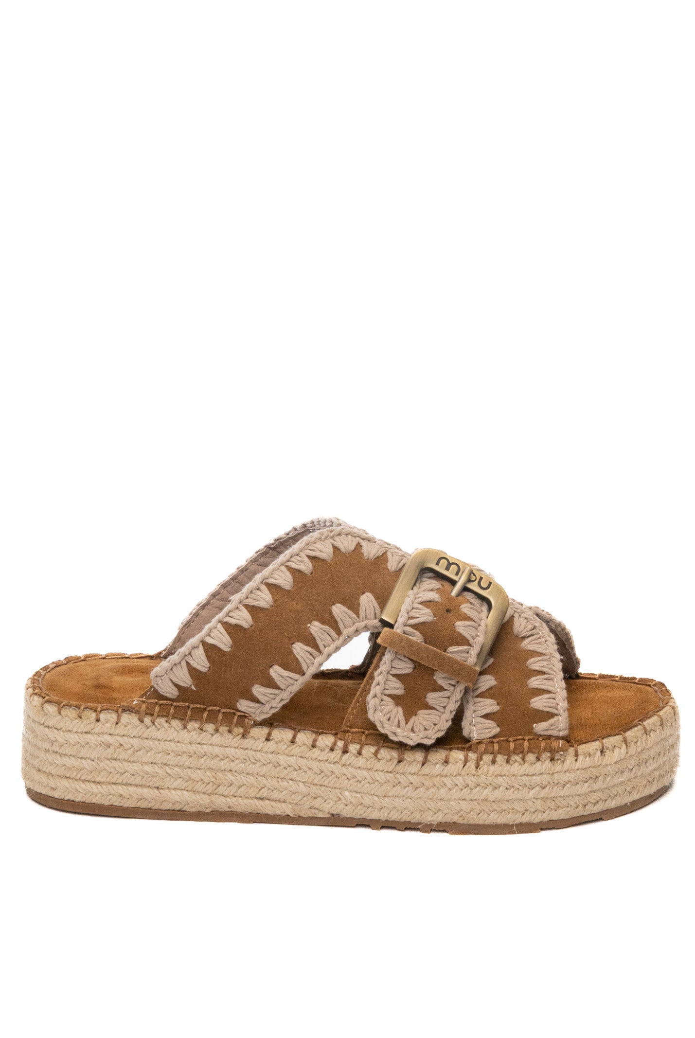 MOU Sandalo camoscio cognac 641003A JUTE-COG