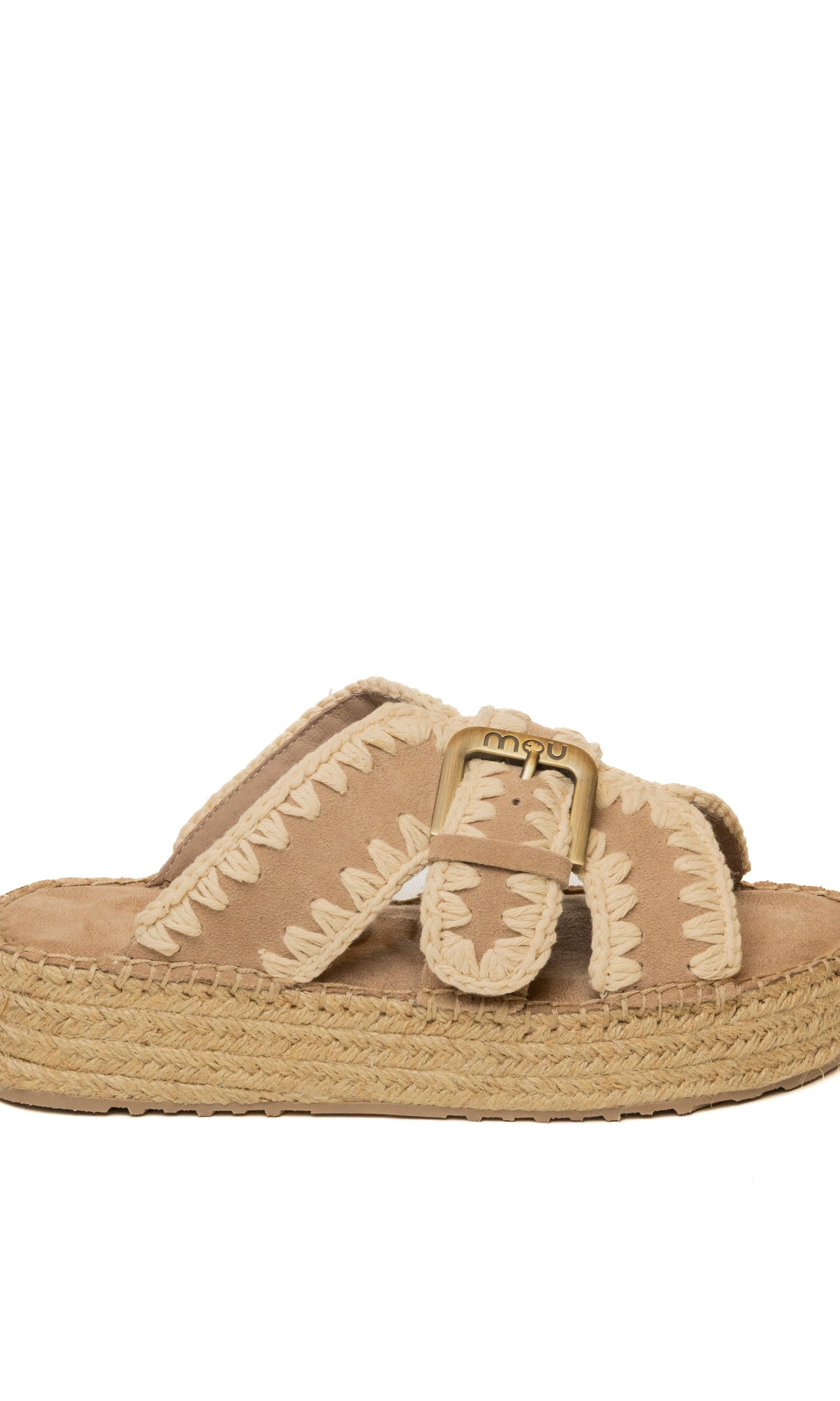 MOU Sandalo camoscio beige/rosa 641003A JUTE-PSA