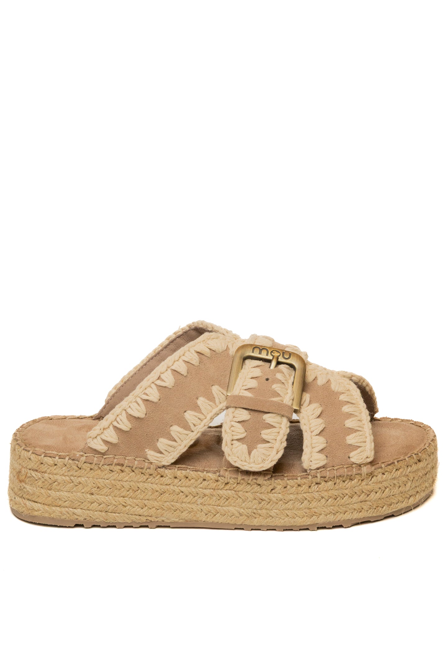 MOU Sandalo camoscio beige/rosa 641003A JUTE-PSA