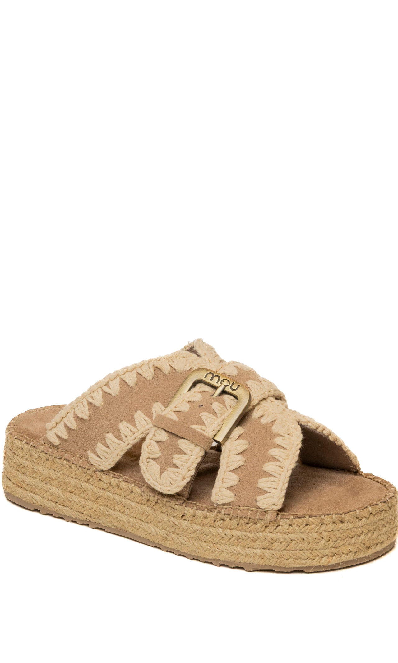 MOU Sandalo camoscio beige/rosa 641003A JUTE-PSA