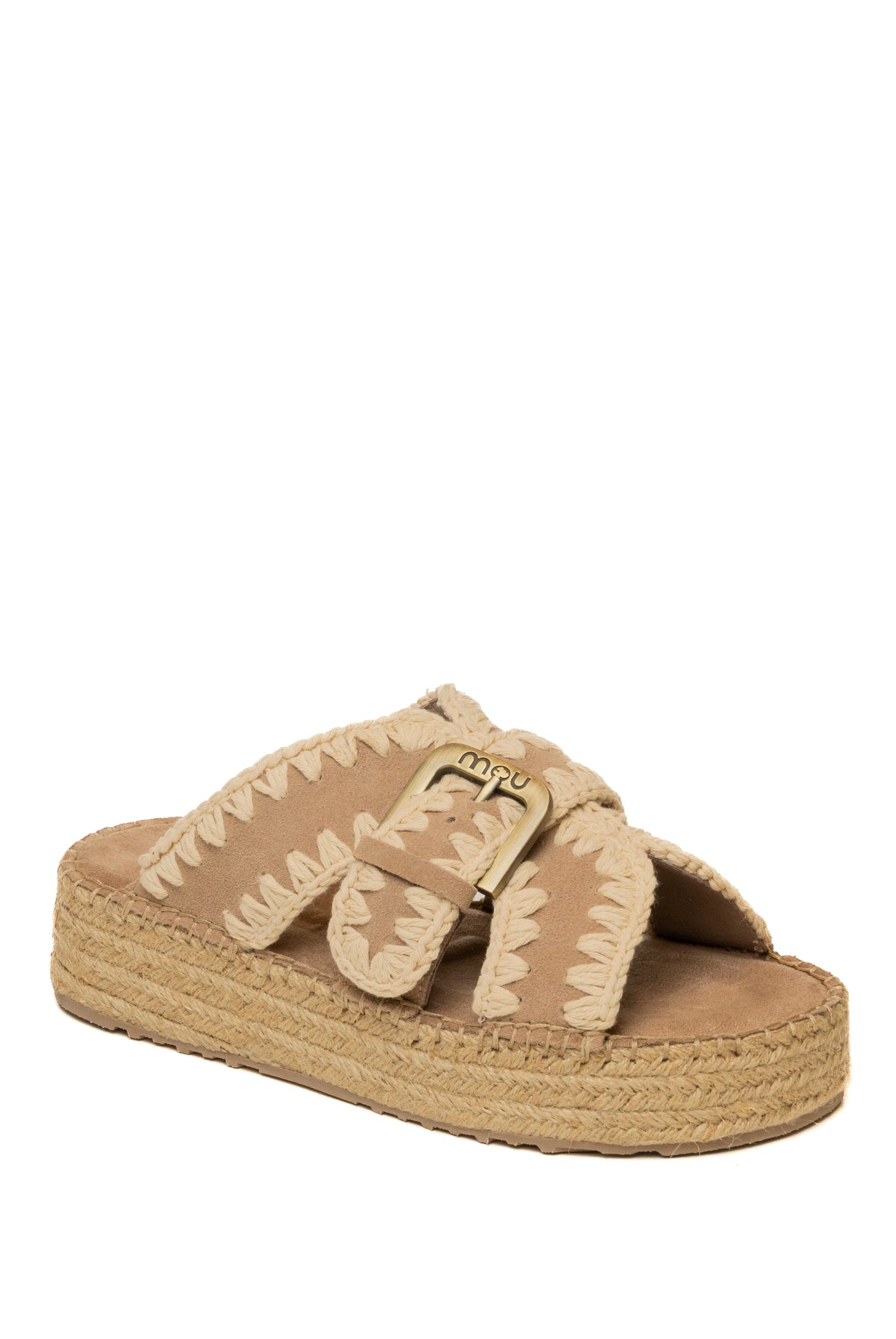 MOU Sandalo camoscio beige/rosa 641003A JUTE-PSA