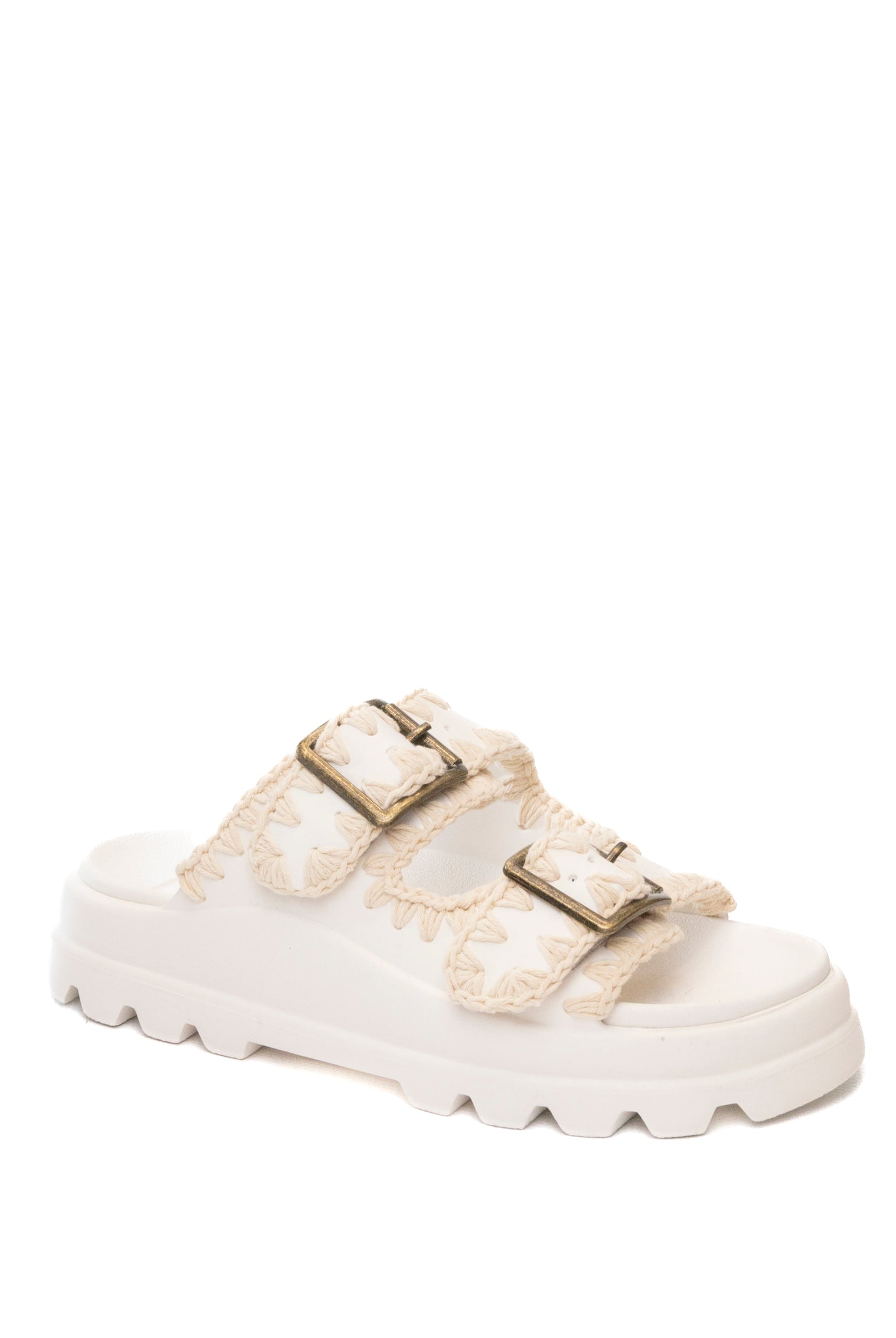 MOU Sandalo doppia fibbia gomma bianco 661001N GUM-WHITE